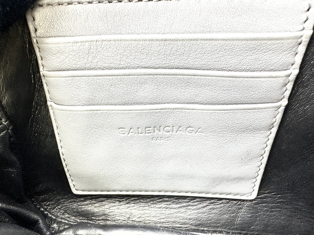 Balenciaga Triangle Grey Leather Pouch BB67