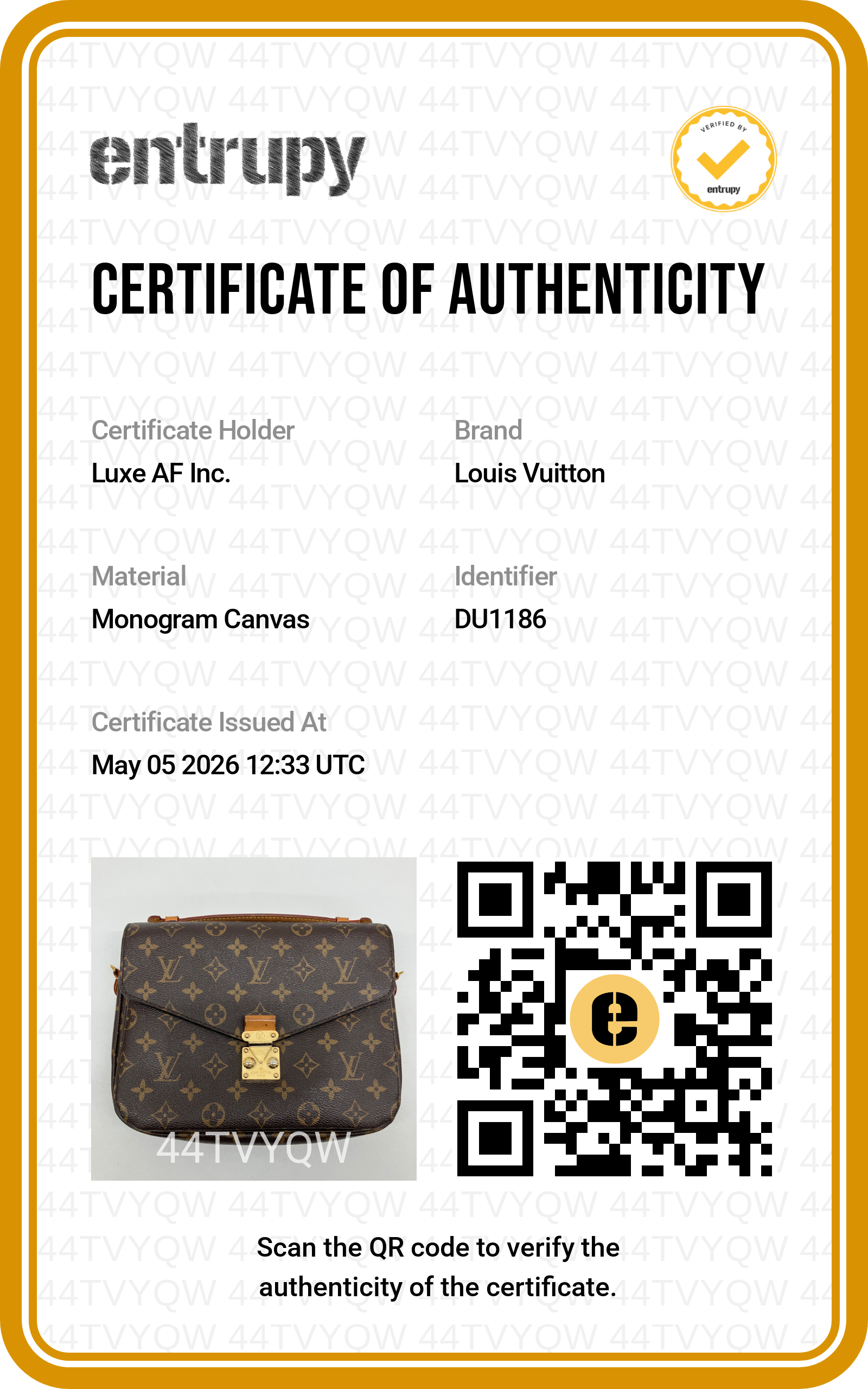 Louis Vuitton Monogram Canvas Pochette Accessoires LV2541
