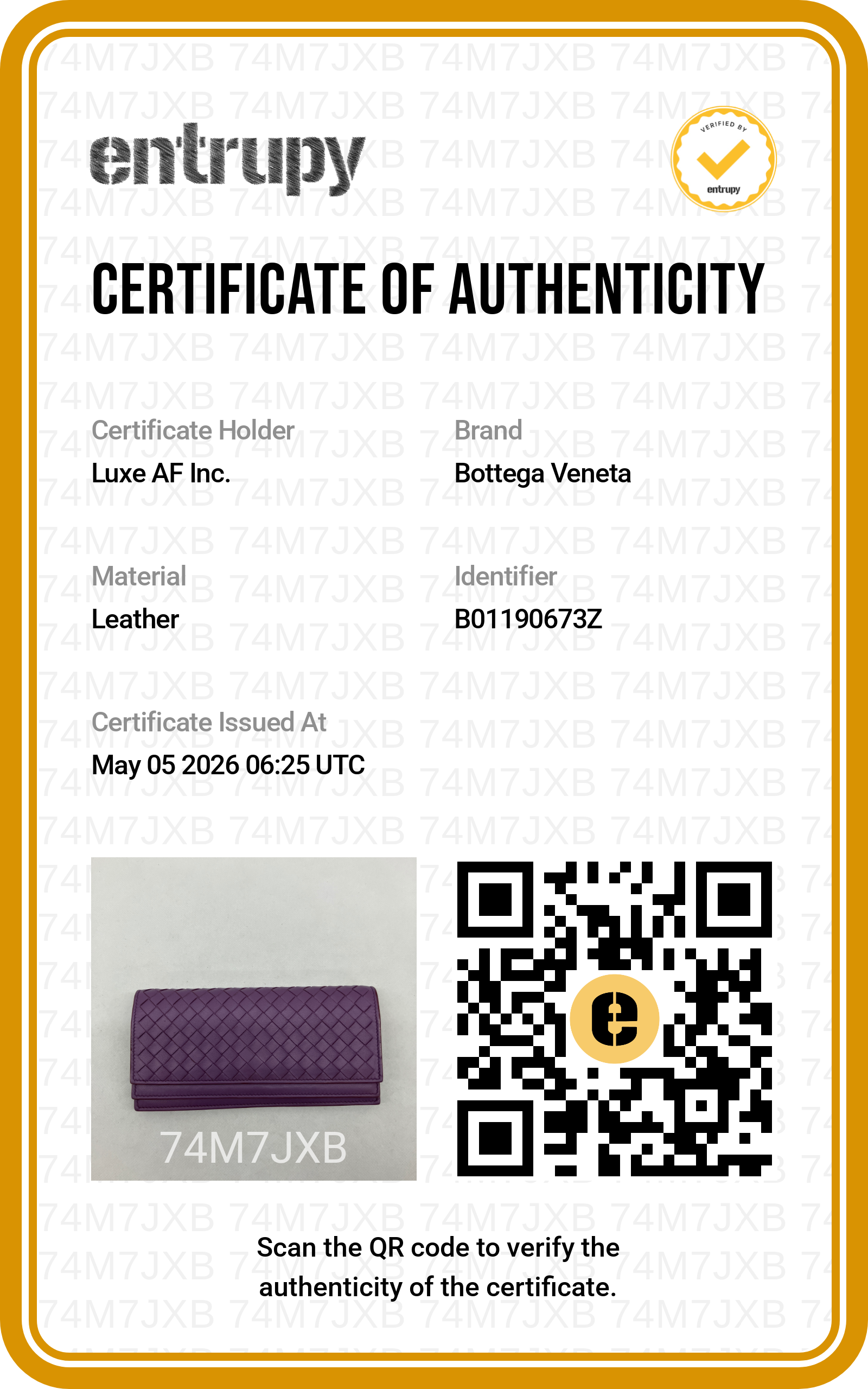 Bottega Veneta Purple Intrecciato Long Wallet BV126