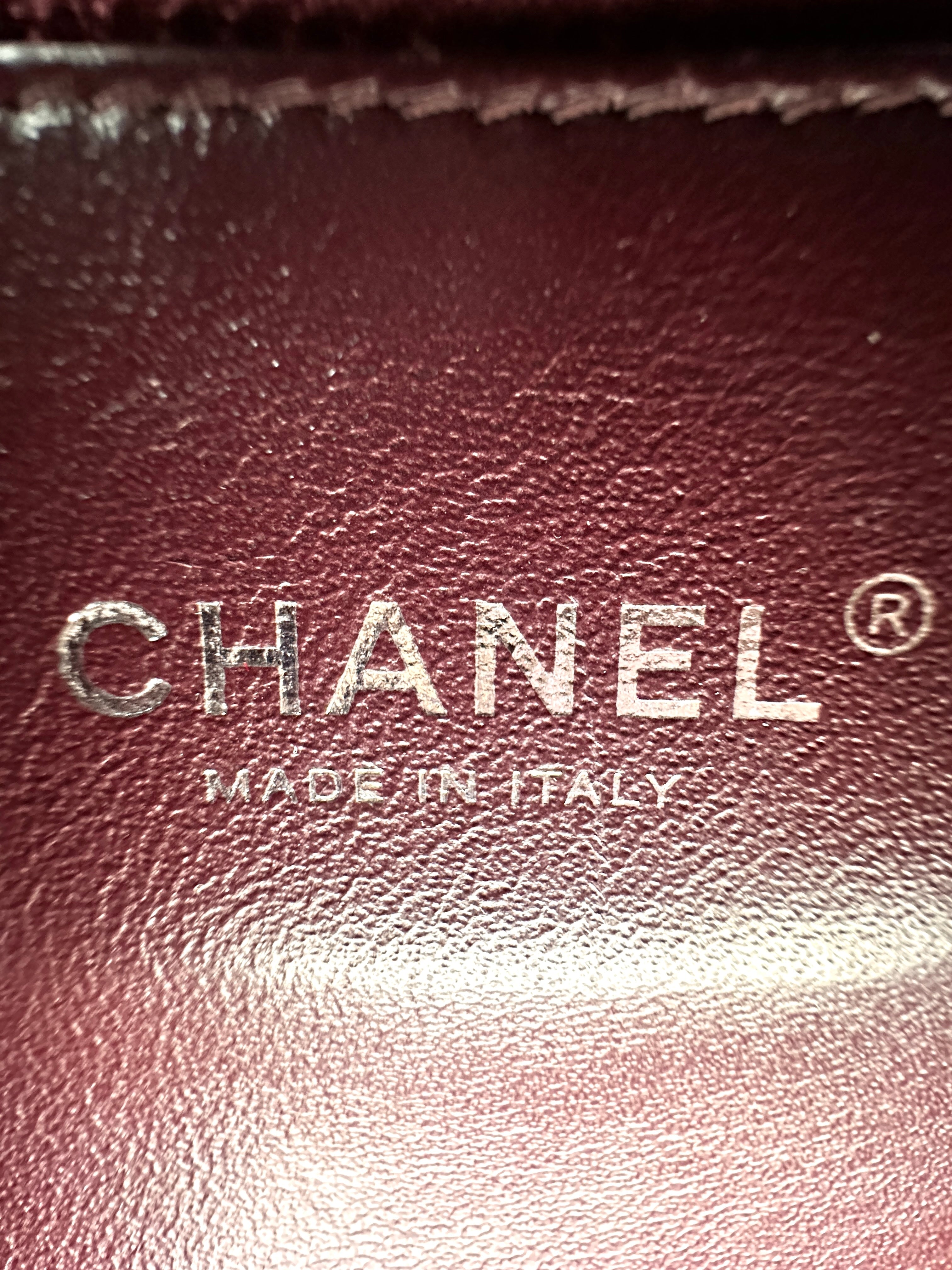 Chanel CoCo Handle Navy Quilted Calfskin Large Size Lizard Handle Shoulder Bag(21***61) IRIS199