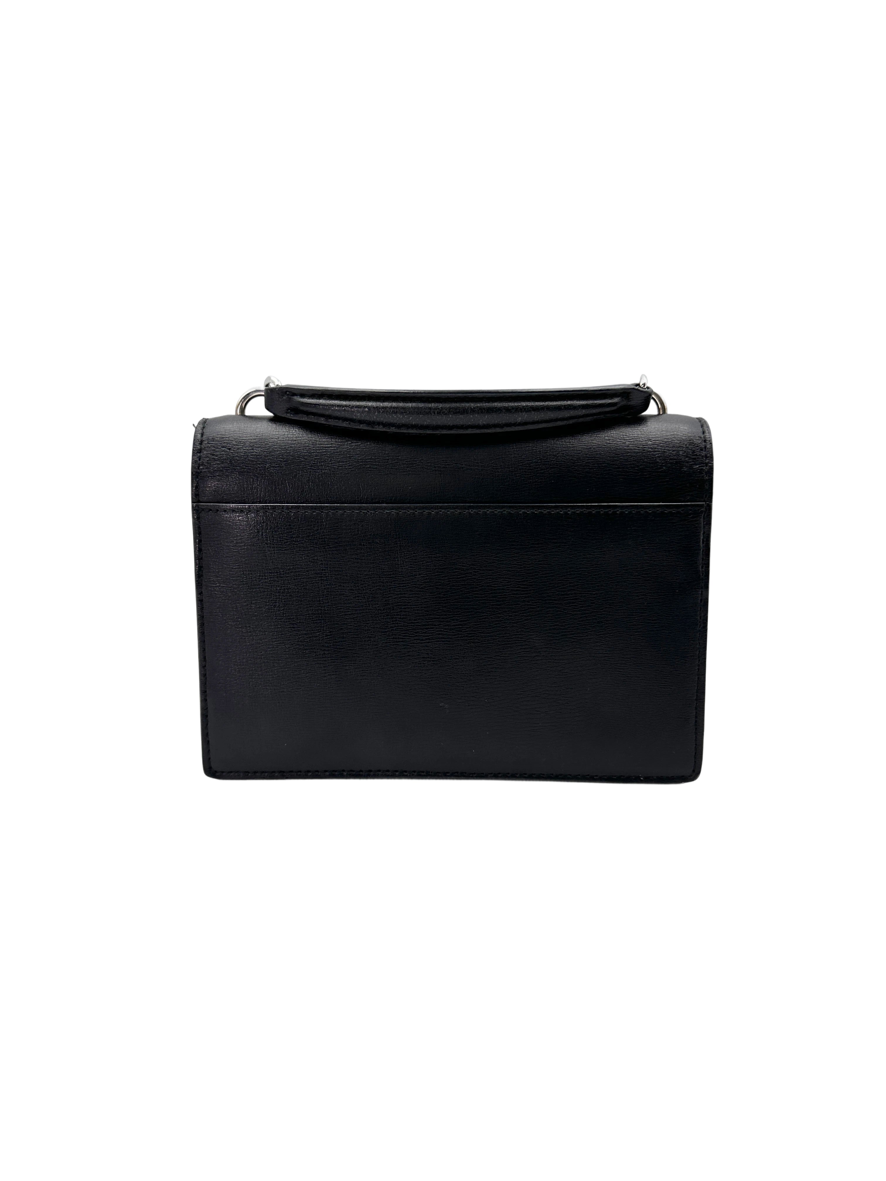 Saint Laurent Sunset Black Leather Small Size Shoulder Bag SL197