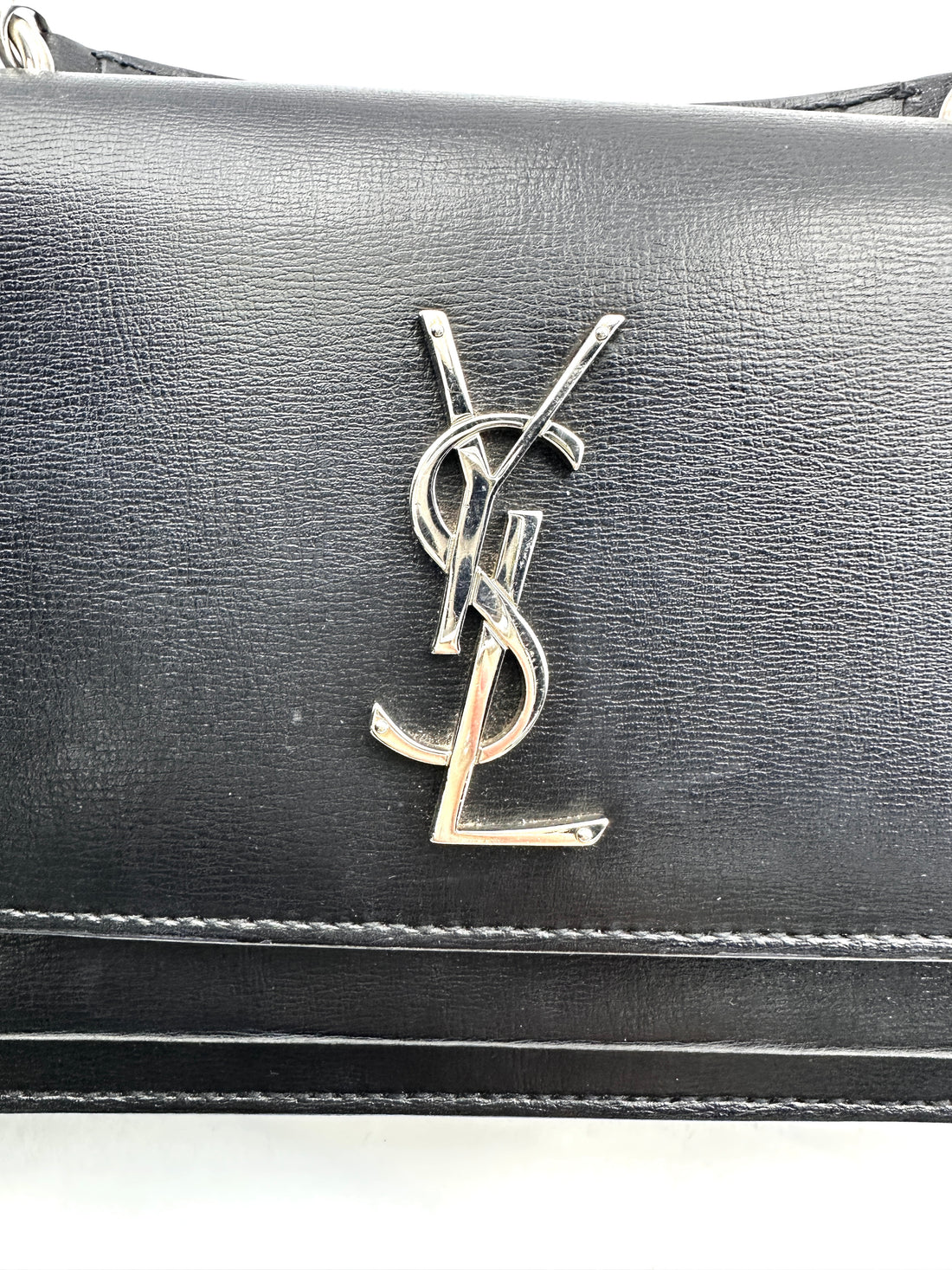 Saint Laurent Sunset Black Leather Small Size Shoulder Bag SL197