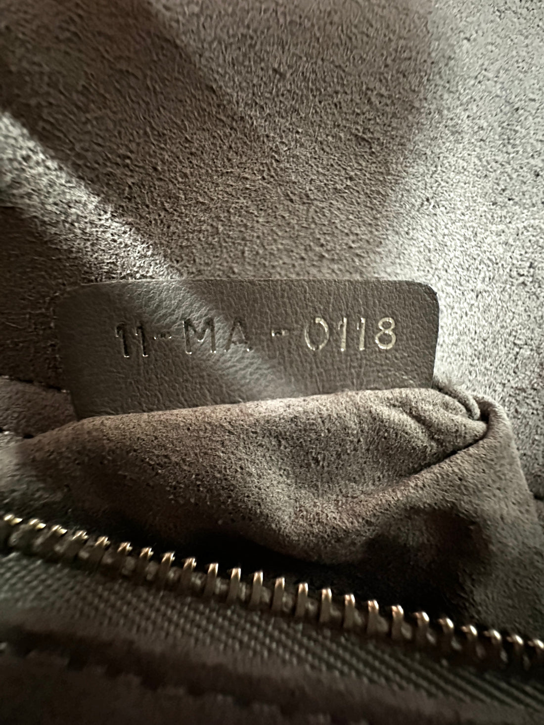 Christian Dior Lady Dior Grey Cannage Leather Handle Bag With Silver Charms DR704