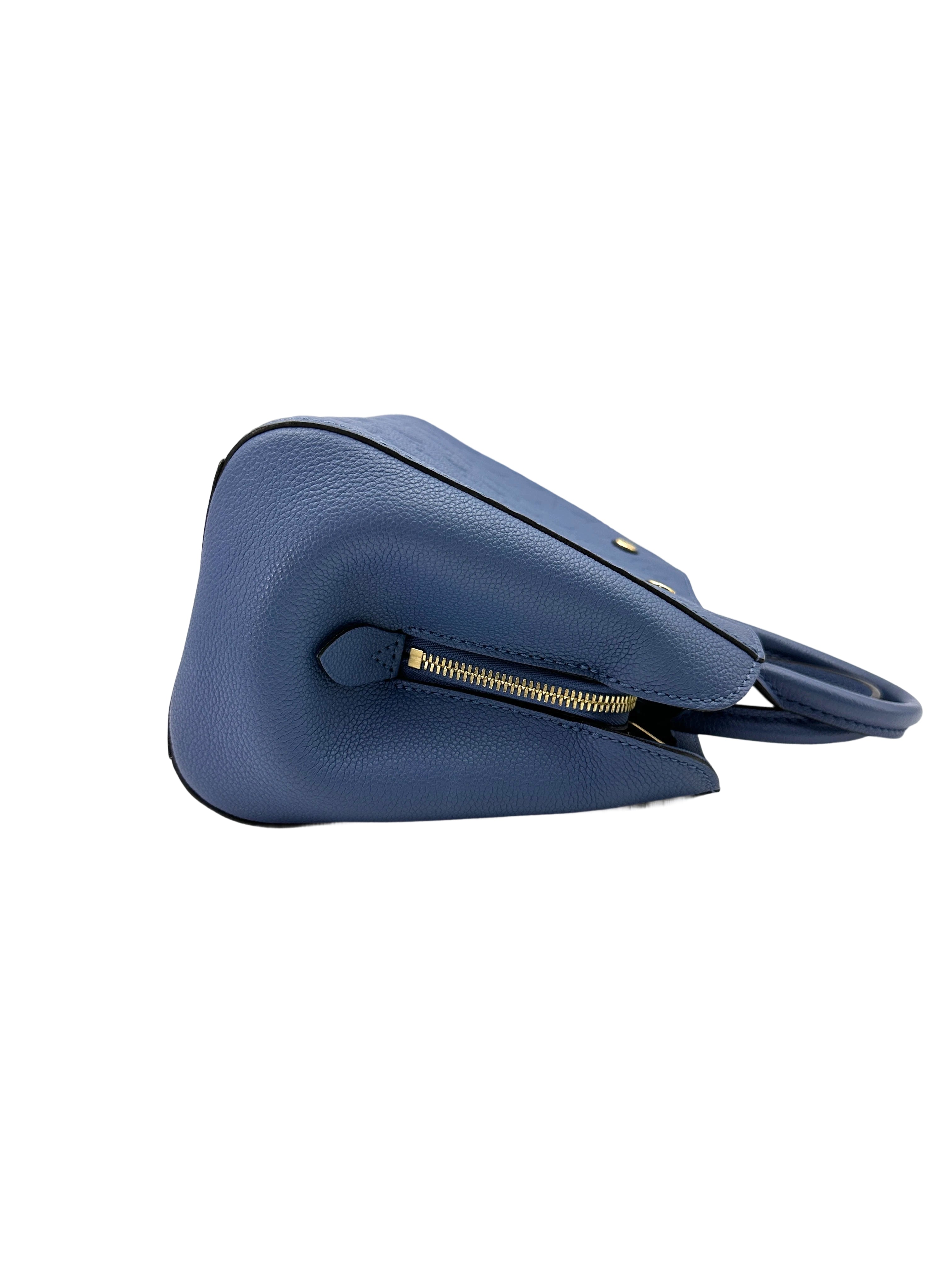Louis Vuitton Montaigne Blue Monogram Empreinte Leather Handle Bag LV2542