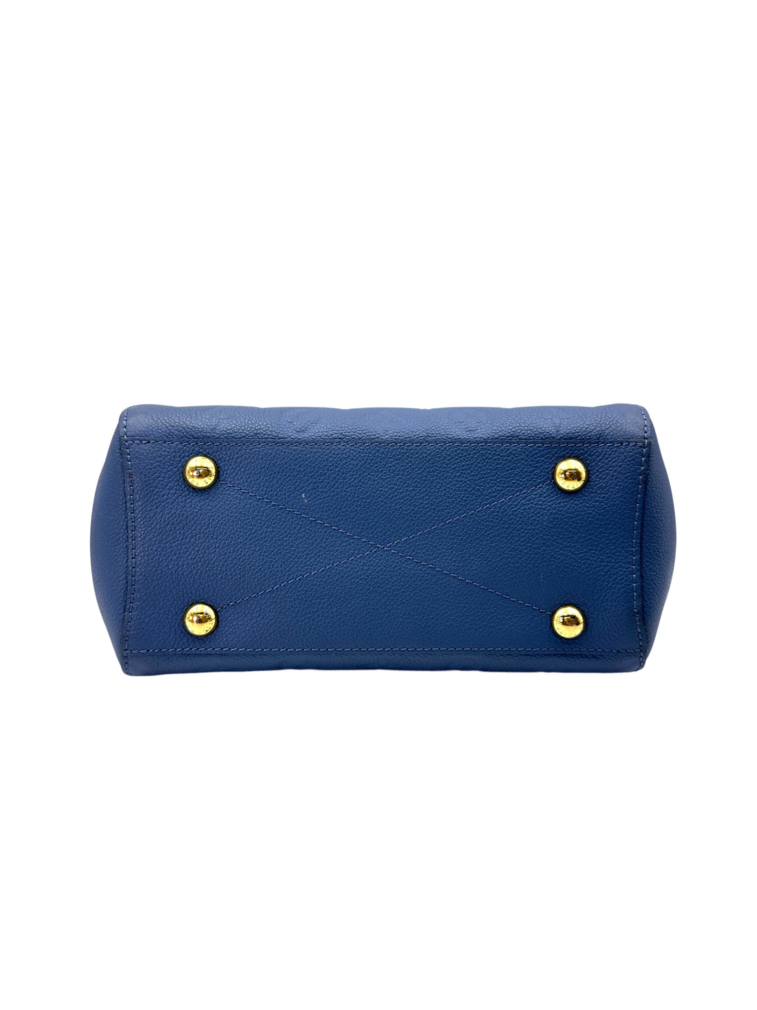 Louis Vuitton Montaigne Blue Monogram Empreinte Leather Handle Bag LV2542