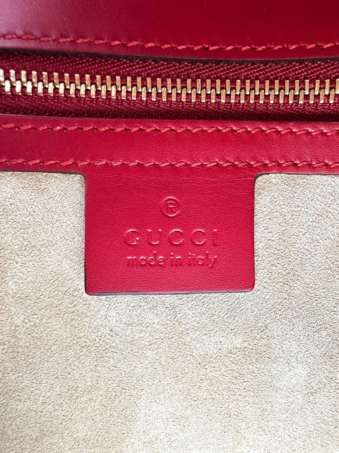 Gucci Sylvie Red Leather Medium Size Shoulder Bag GG892