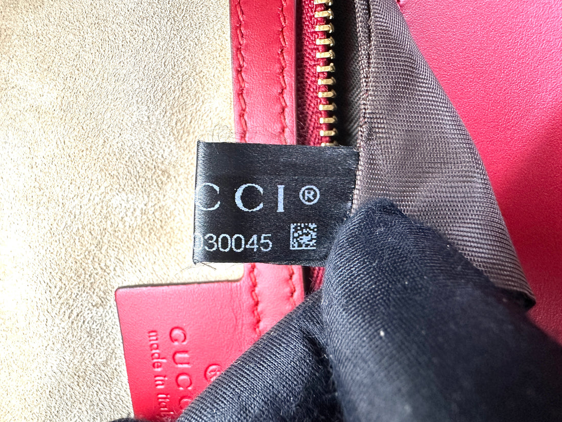 Gucci Sylvie Red Leather Medium Size Shoulder Bag GG892