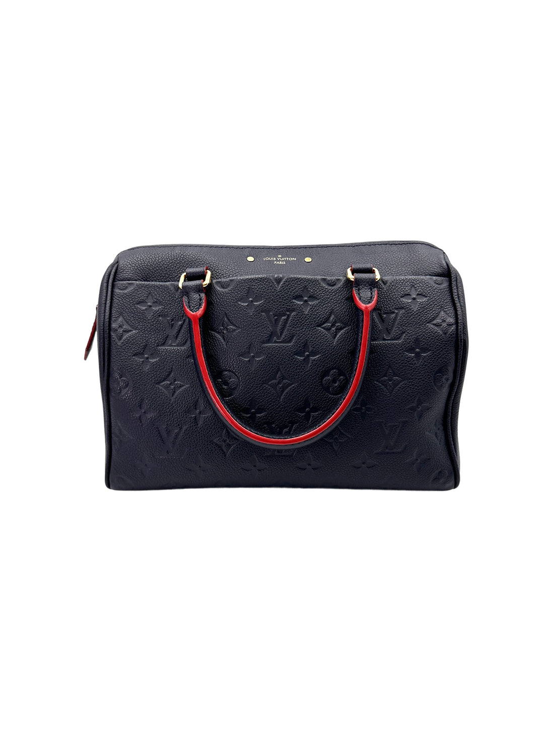 Louis Vuitton Speedy25 Navy Monogram Empreinte Leather Handle Bag LV2539