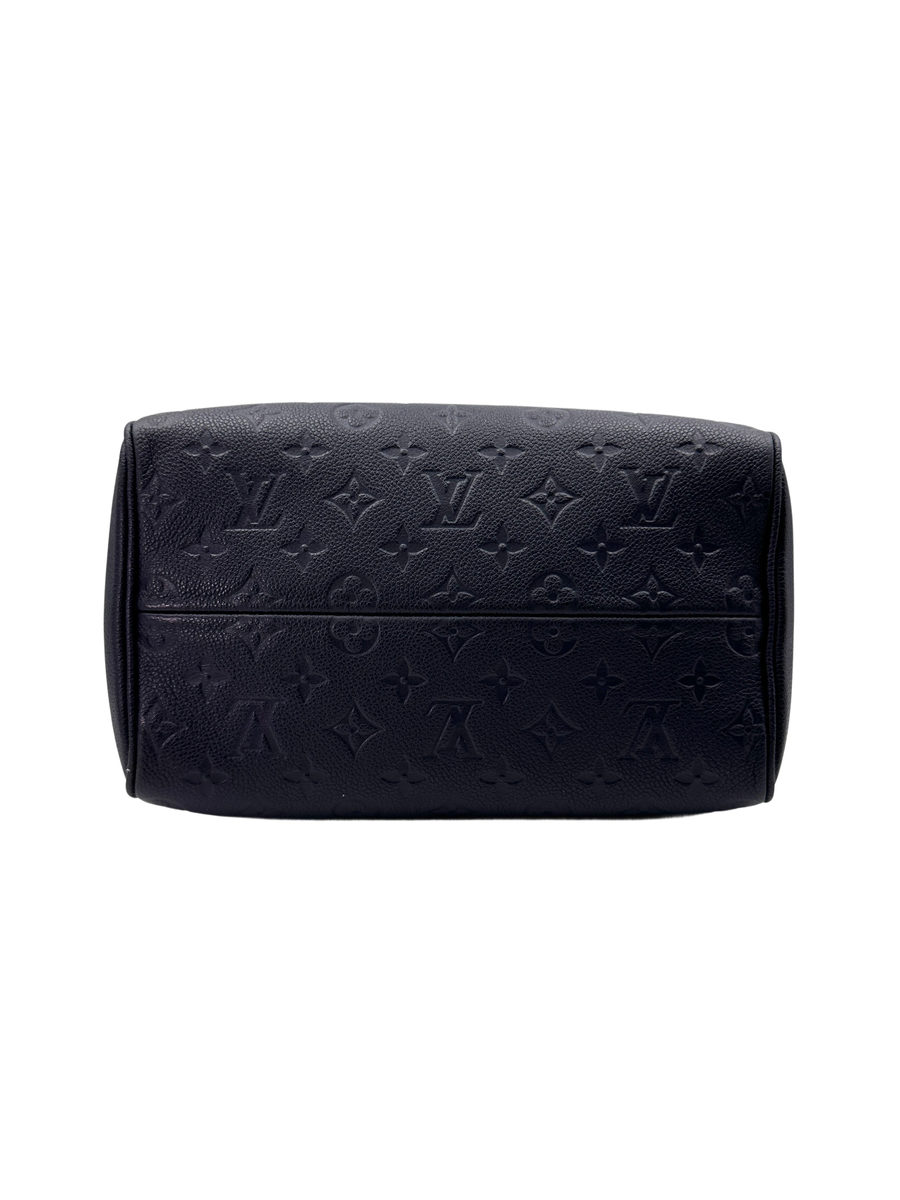 Louis Vuitton Speedy25 Navy Monogram Empreinte Leather Handle Bag LV2539