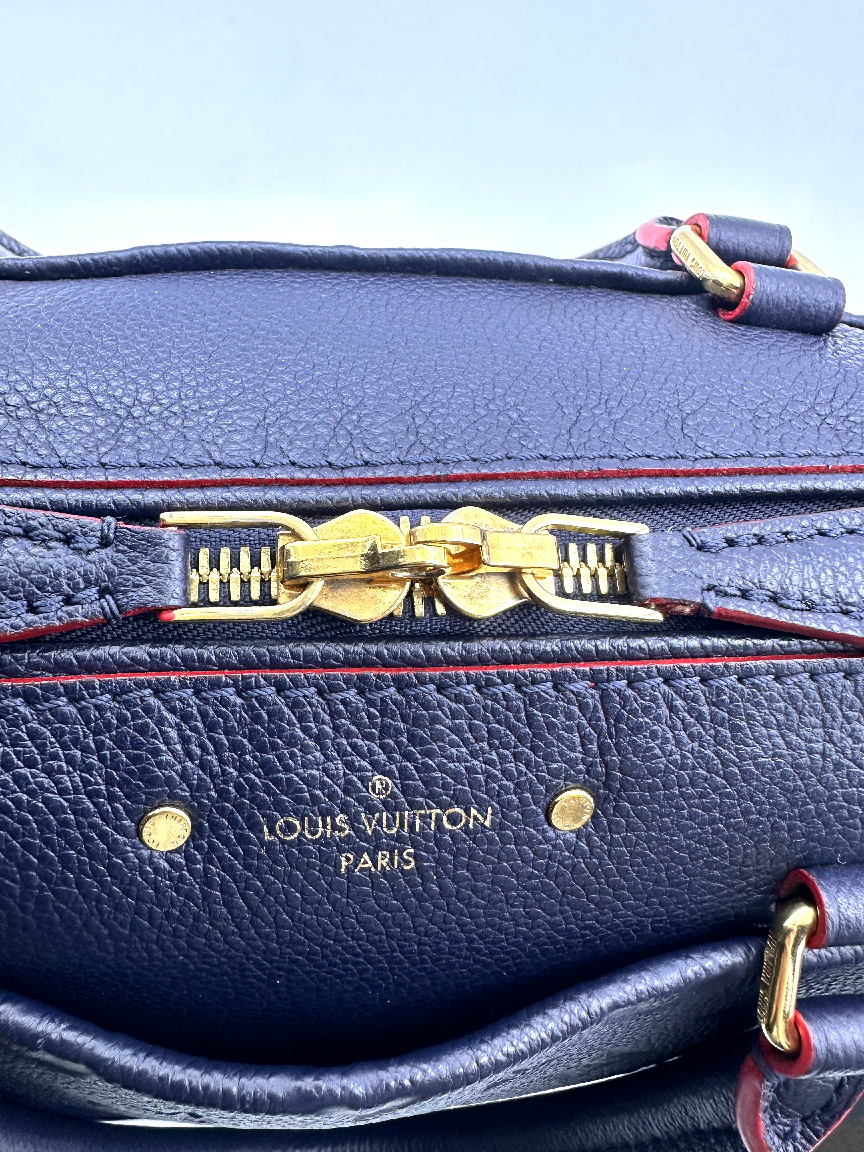 Louis Vuitton Speedy25 Navy Monogram Empreinte Leather Handle Bag LV2539