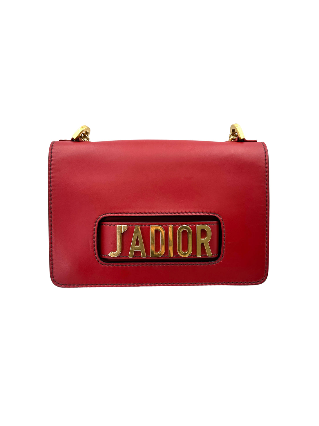 Christian Dior Jadior Red Leather Chain Bag With Gold Hardware IRIS198
