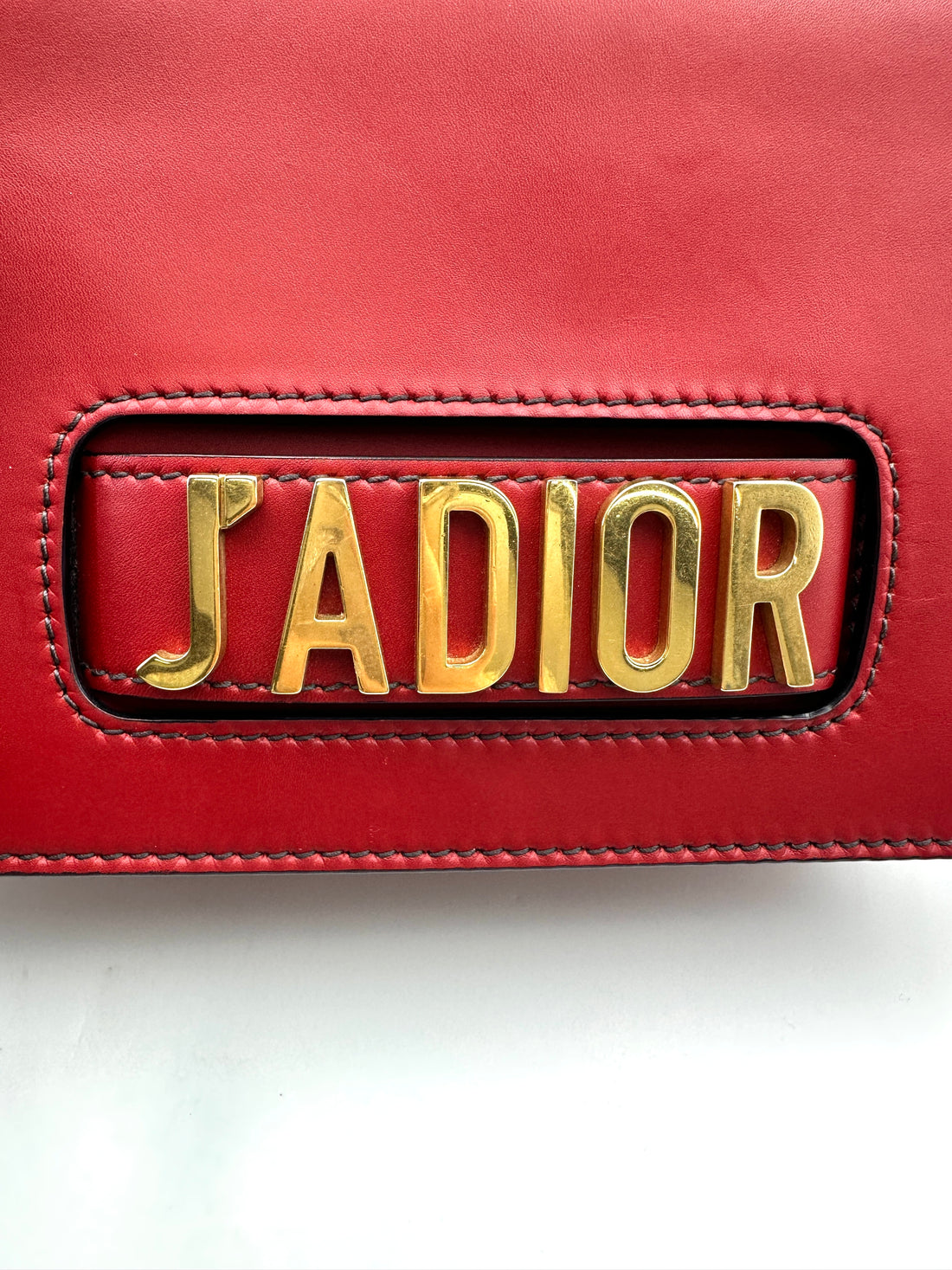 Christian Dior Jadior Red Leather Chain Bag With Gold Hardware IRIS198