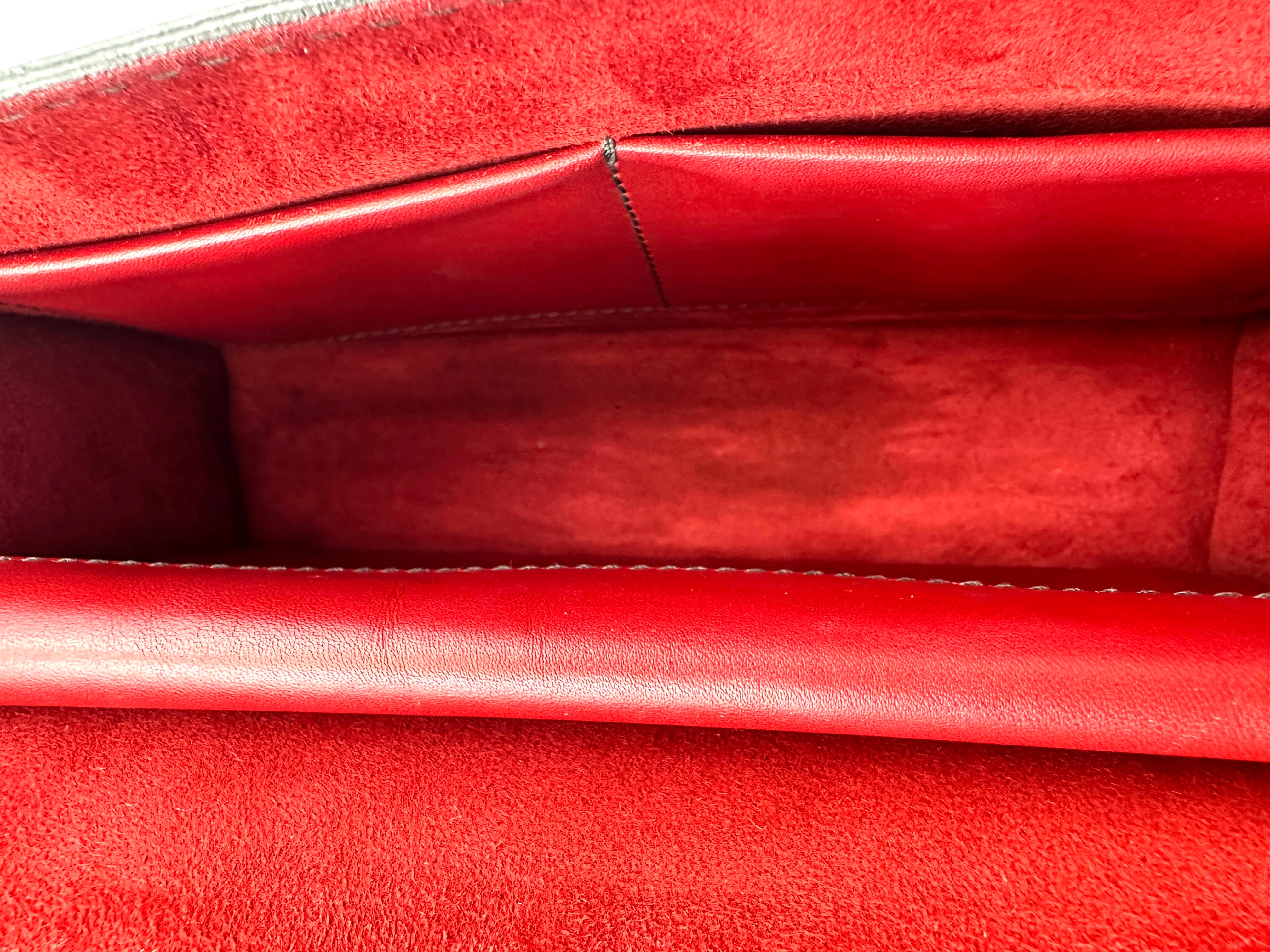 Christian Dior Jadior Red Leather Chain Bag With Gold Hardware IRIS198