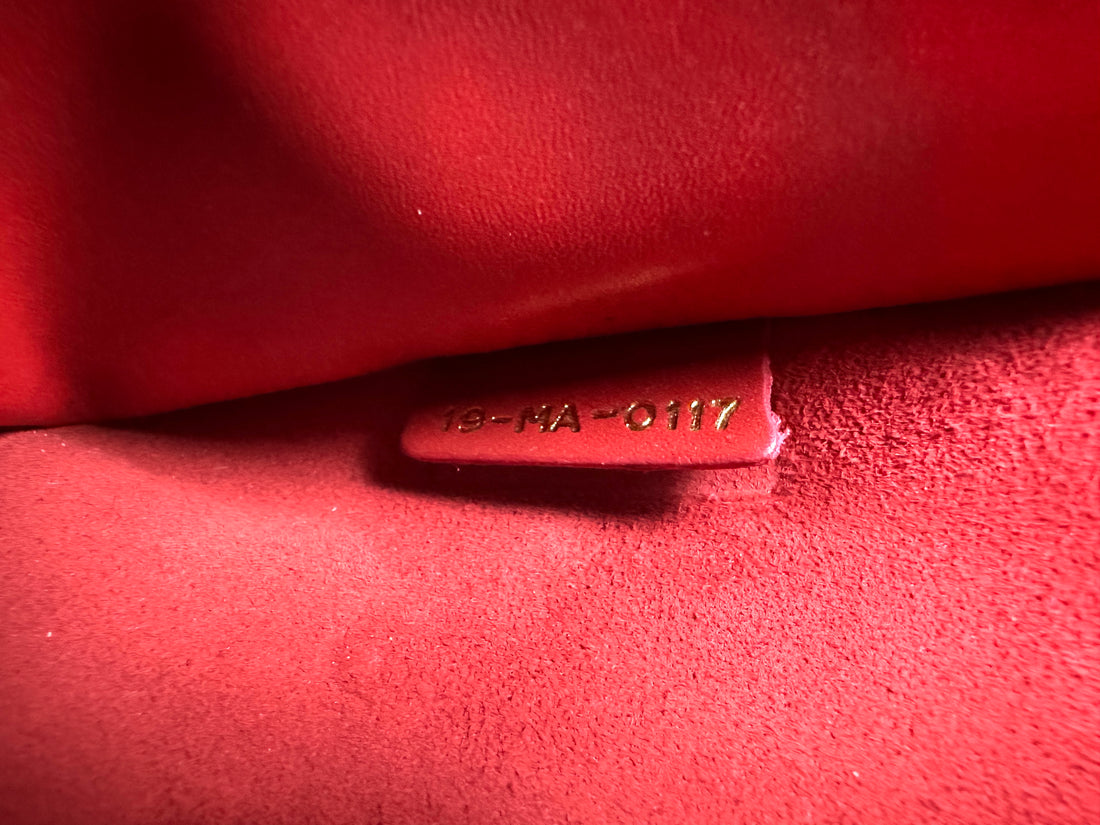 Christian Dior Jadior Red Leather Chain Bag With Gold Hardware IRIS198