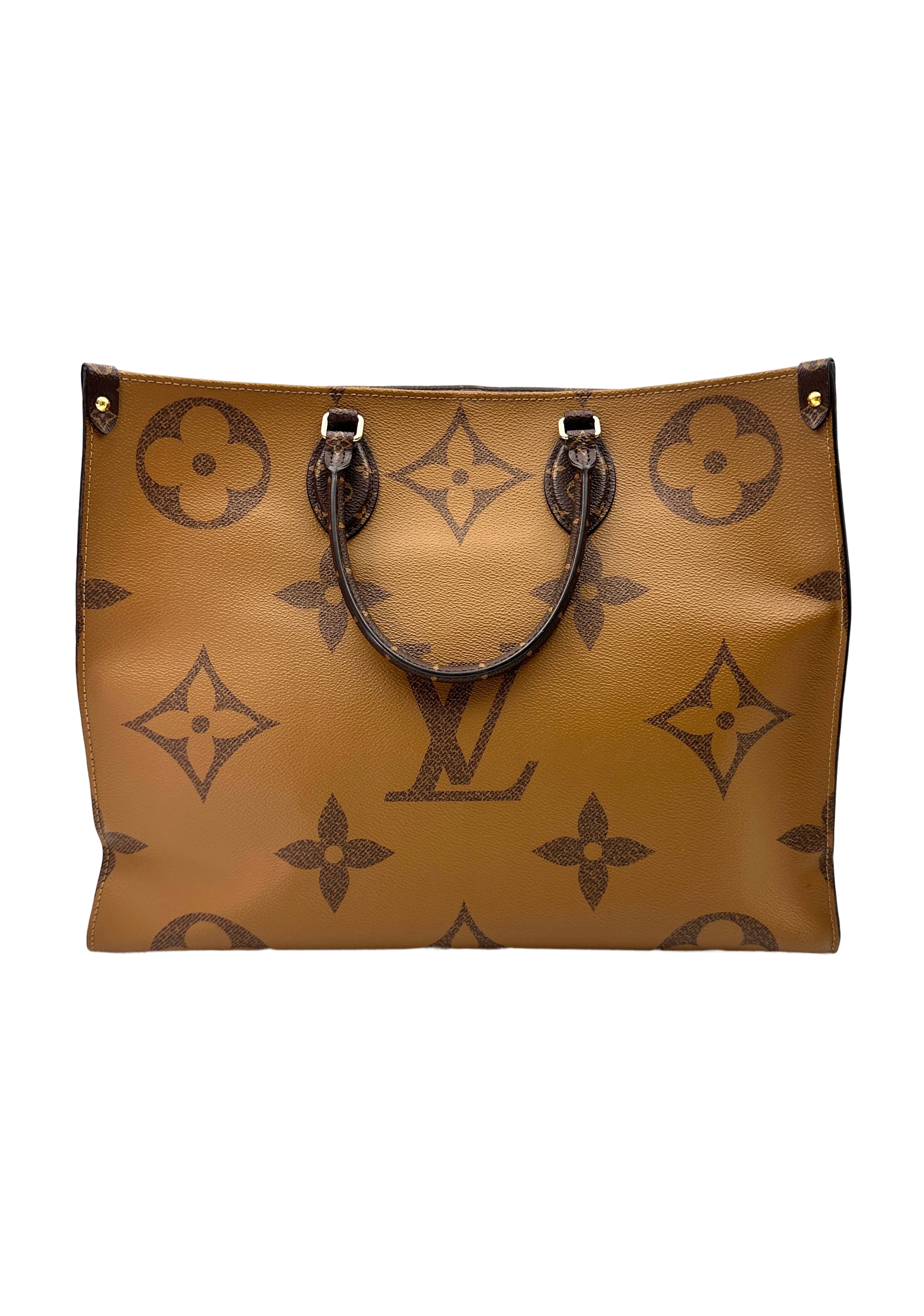 Louis Vuitton OnTheGo GM Brown Monogram Canvas Tote Handle Bag LV2544
