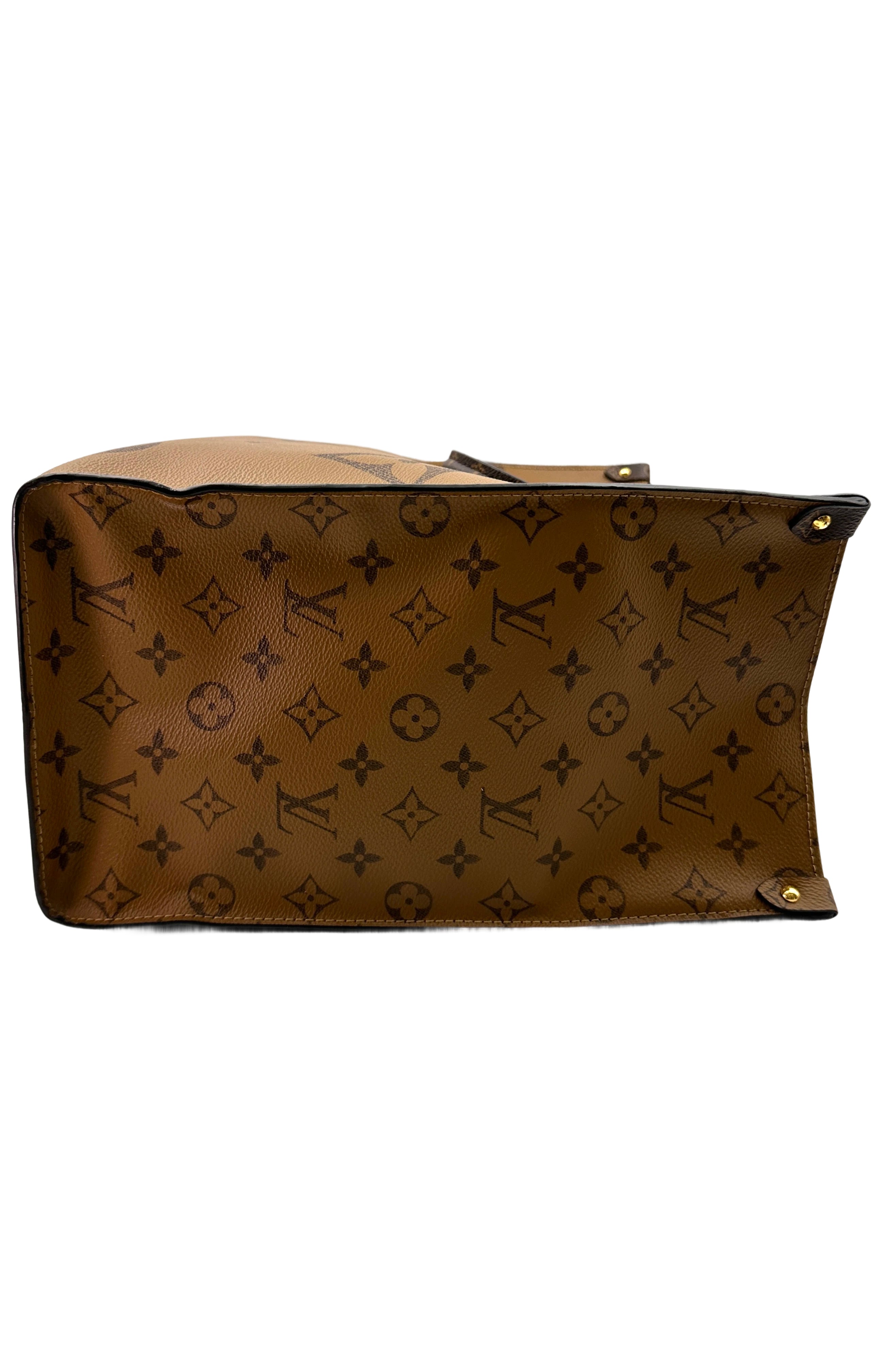 Louis Vuitton OnTheGo GM Brown Monogram Canvas Tote Handle Bag LV2544