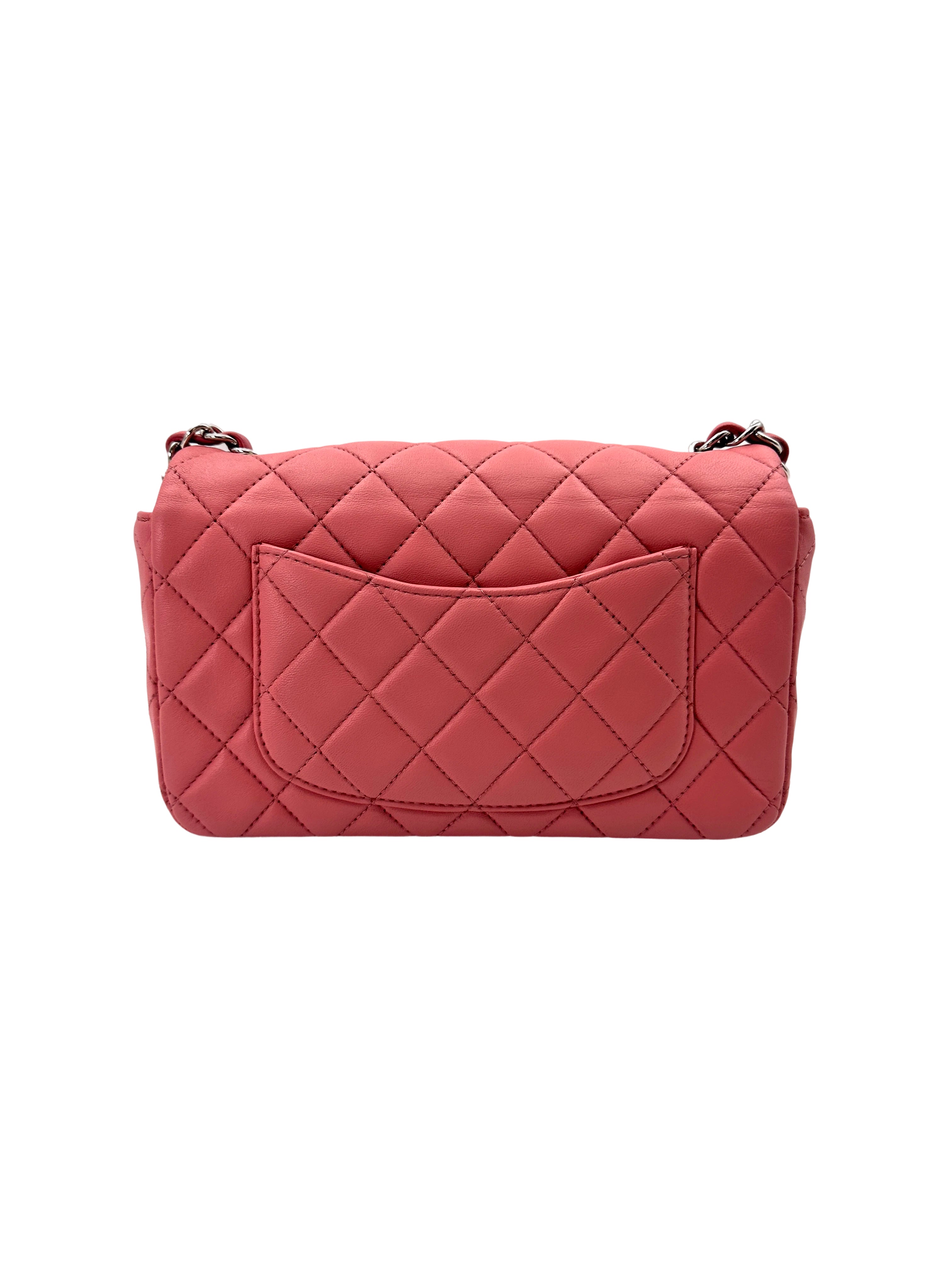 Chanel Classic Flap Pink Quilted Leather Mini Rectangular Flap Bag(18***51) CC1850