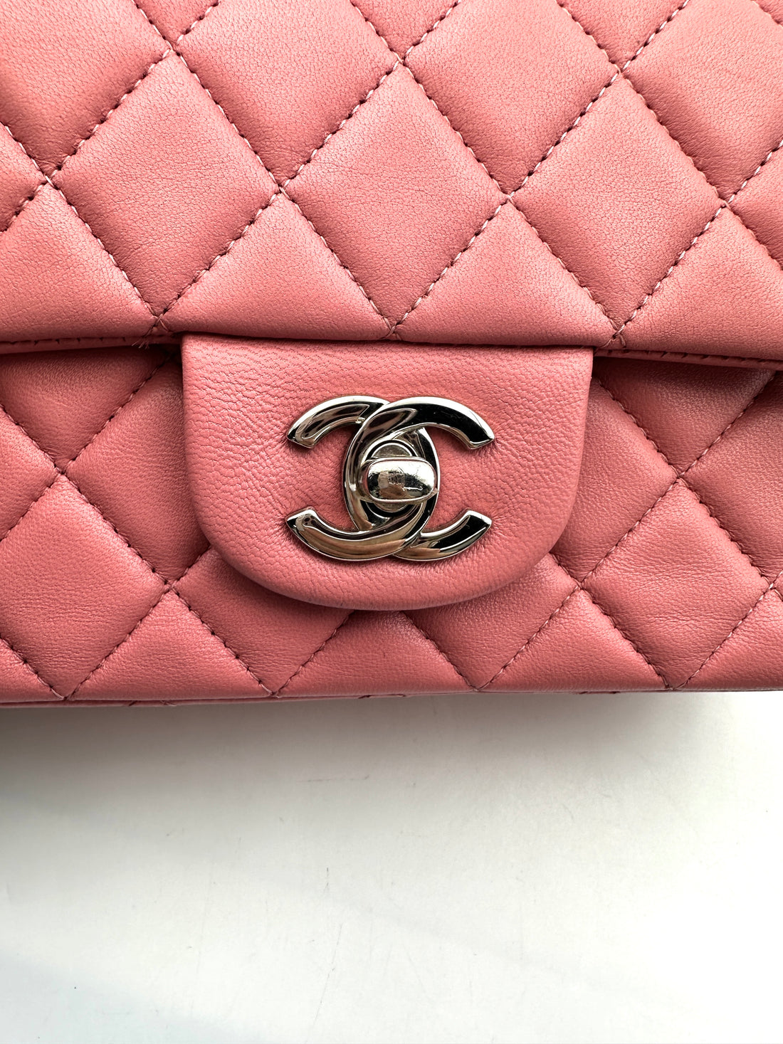 Chanel Classic Flap Pink Quilted Leather Mini Rectangular Flap Bag(18***51) CC1850