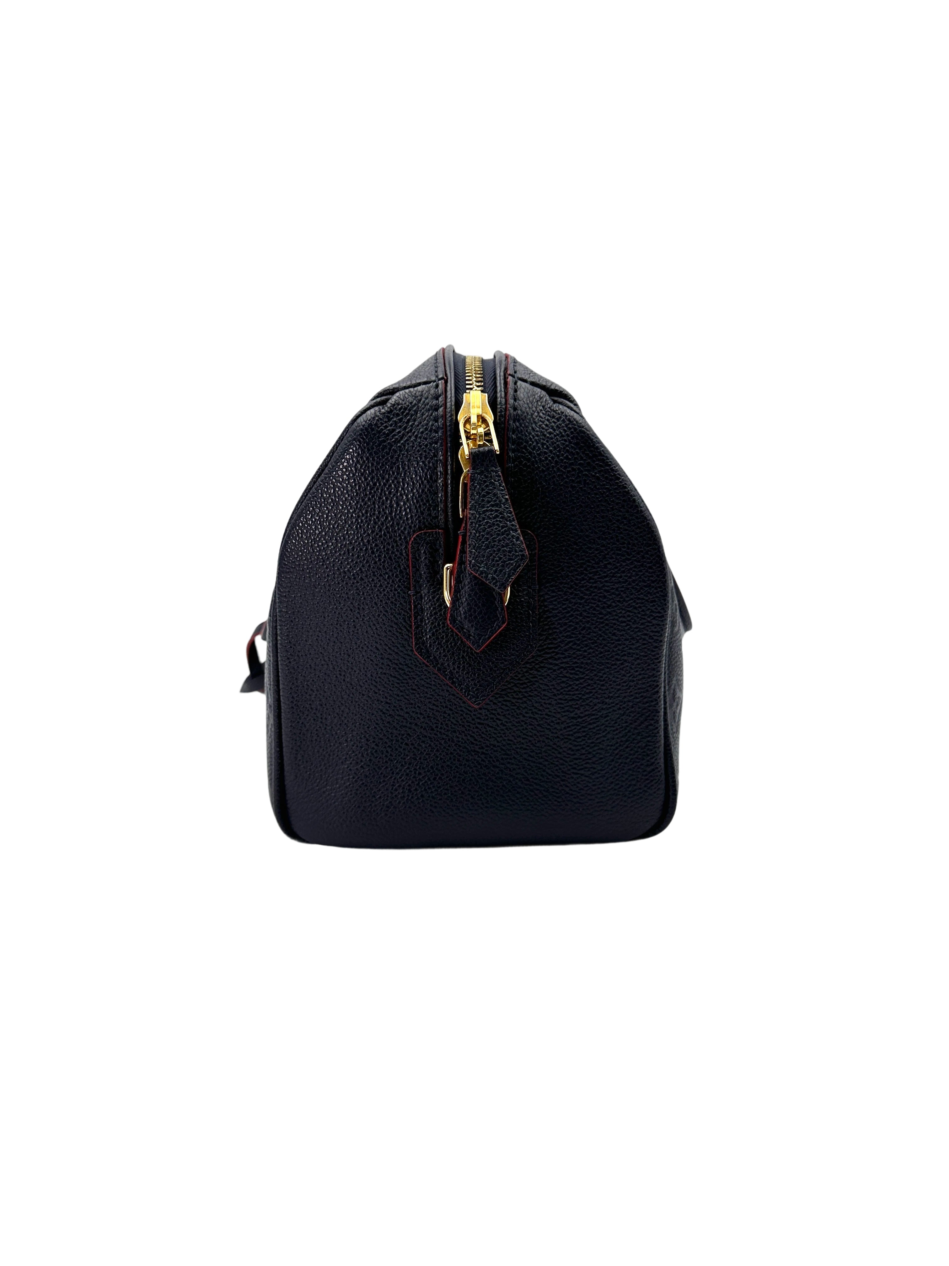 Louis Vuitton Speedy25 Navy Monogram Empreinte Leather Handle Bag LV2545