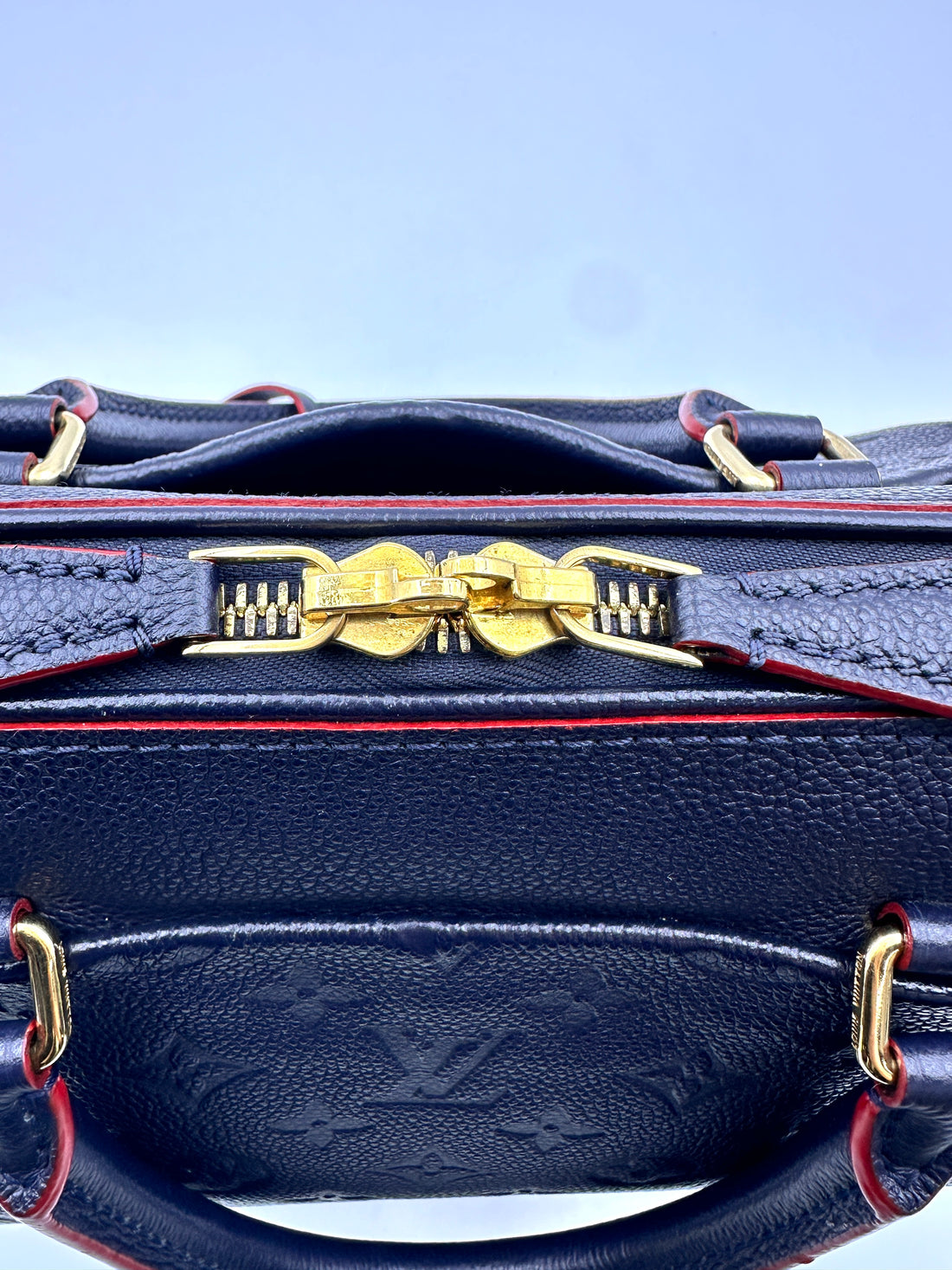 Louis Vuitton Speedy25 Navy Monogram Empreinte Leather Handle Bag LV2545