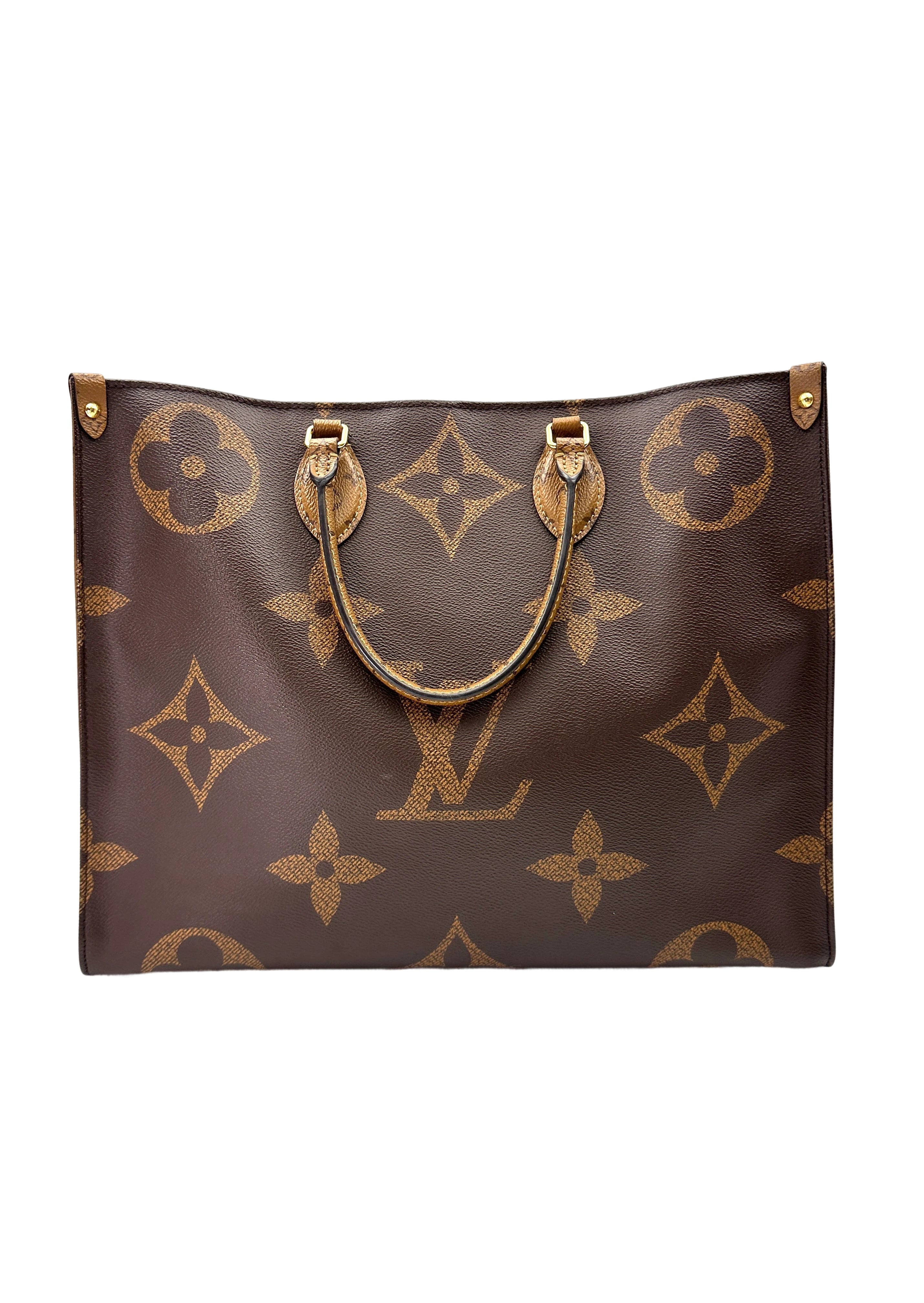 Louis Vuitton OnTheGo GM Brown Monogram Canvas Tote Handle Bag LV2551