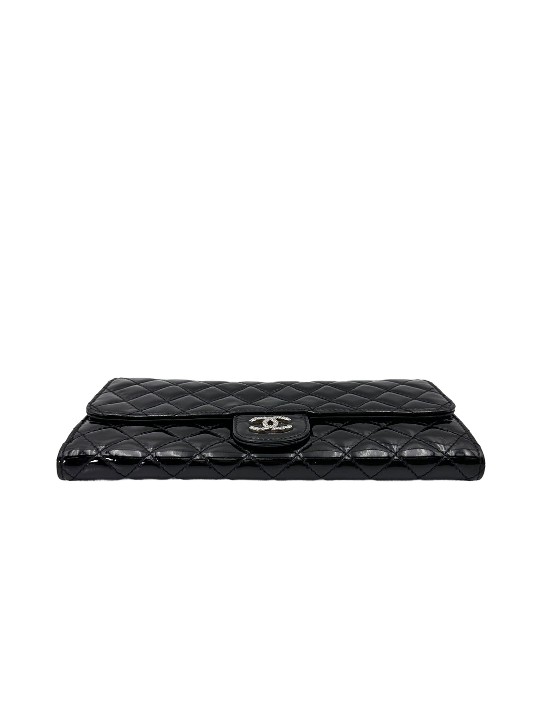 Chanel Brilliant Black Quilted Patent Leather Flap Bag(14***50) CC1856