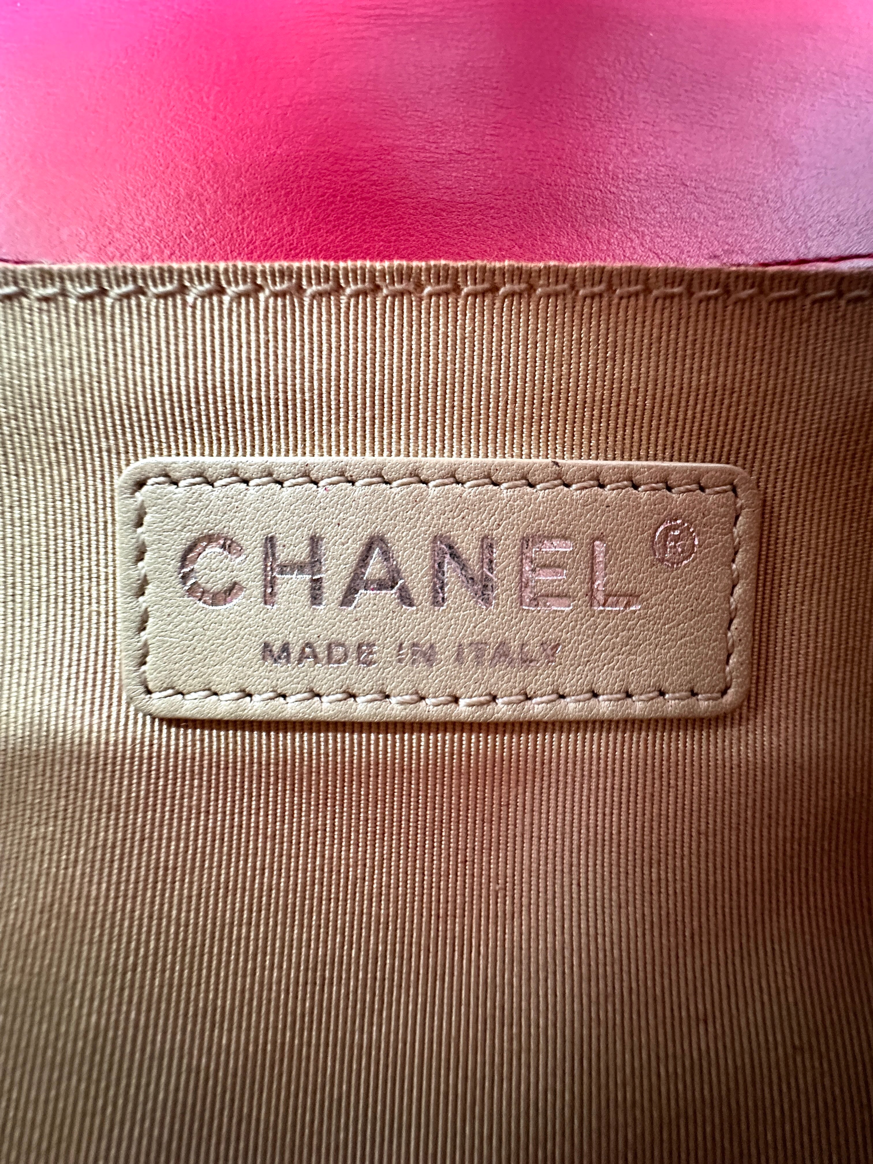 Chanel LeBoy Red Quilted Leather Flap Bag With Silver Buckle(19***99) CC1854
