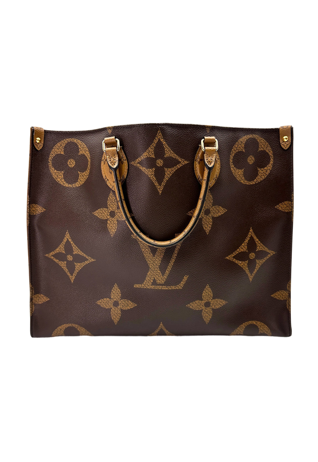 Louis Vuitton OnTheGo GM Brown Monogram Canvas Tote Handle Bag LV2550