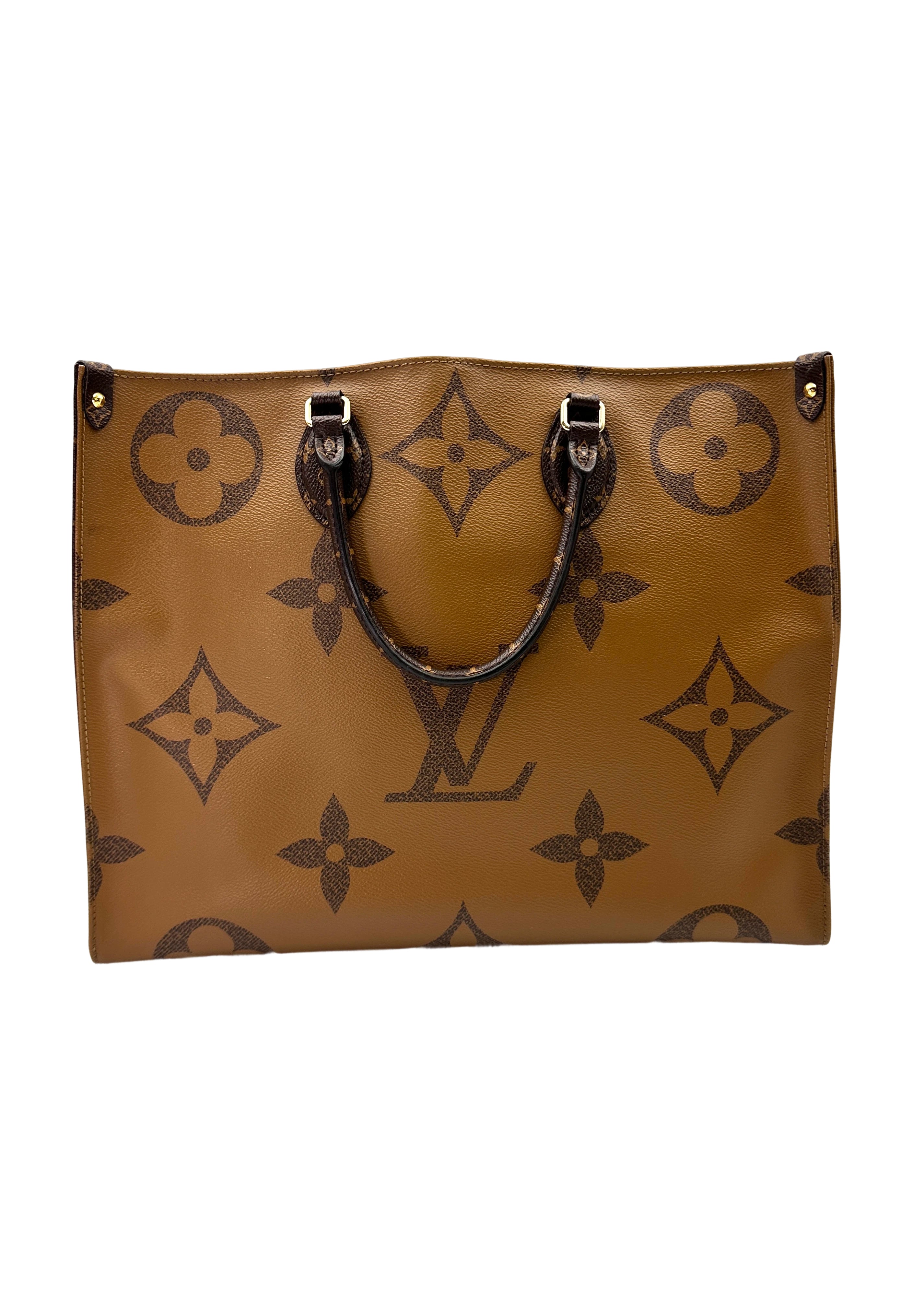Louis Vuitton OnTheGo GM Brown Monogram Canvas Tote Handle Bag LV2550