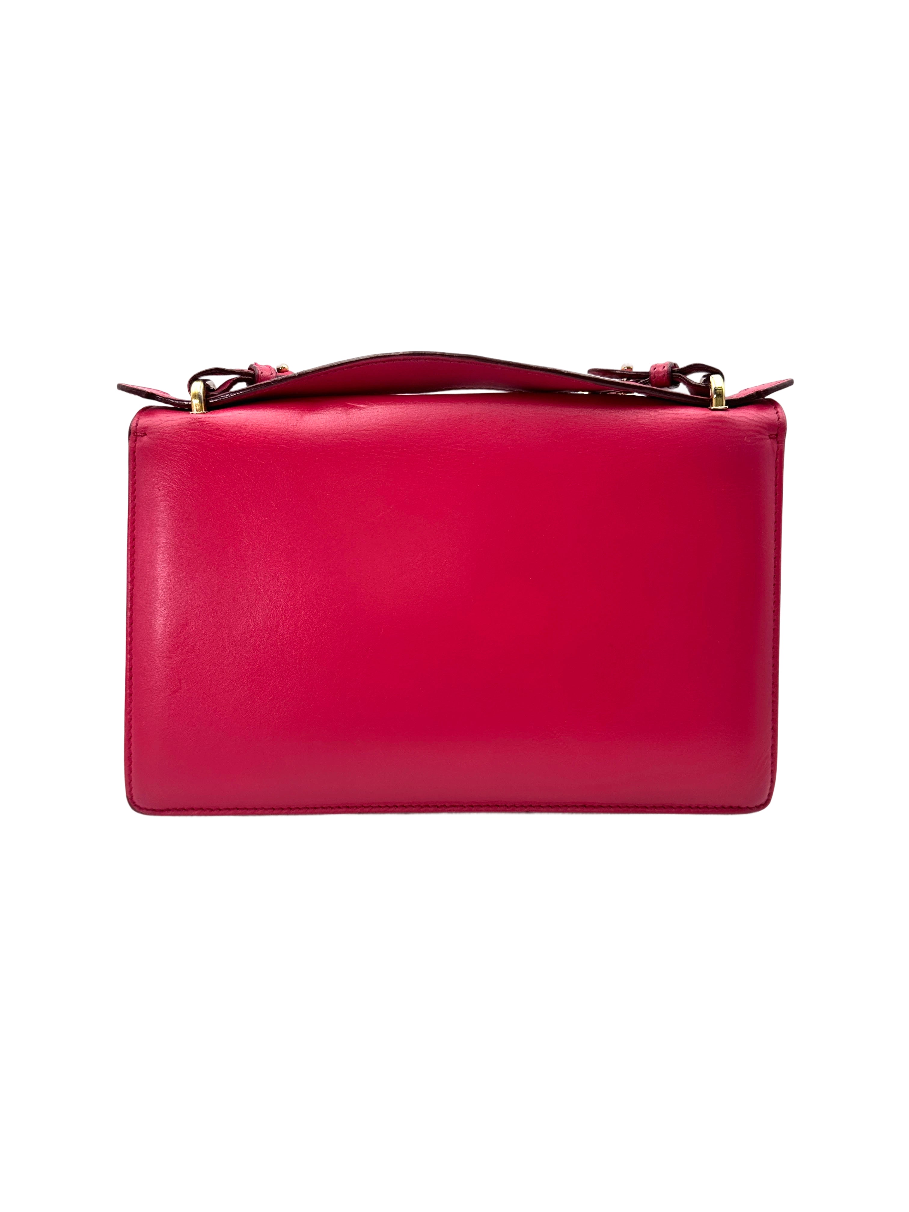 Salvatore Ferragamo Aileen Pink Leather Shoulder Bag FG08