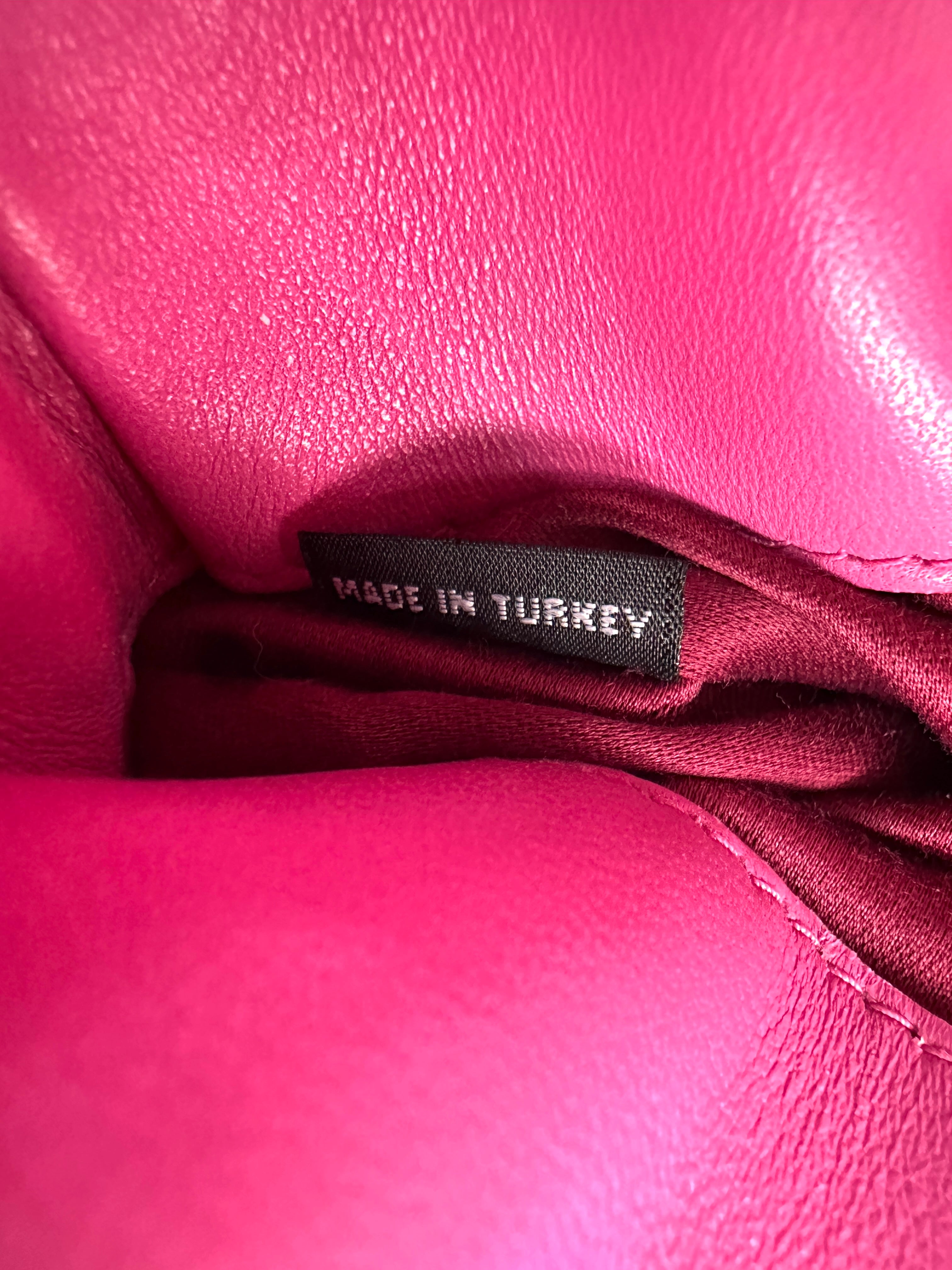 Miu Miu Pink Nappa Leather Crystal Cloquet Shoulder Bag MM34