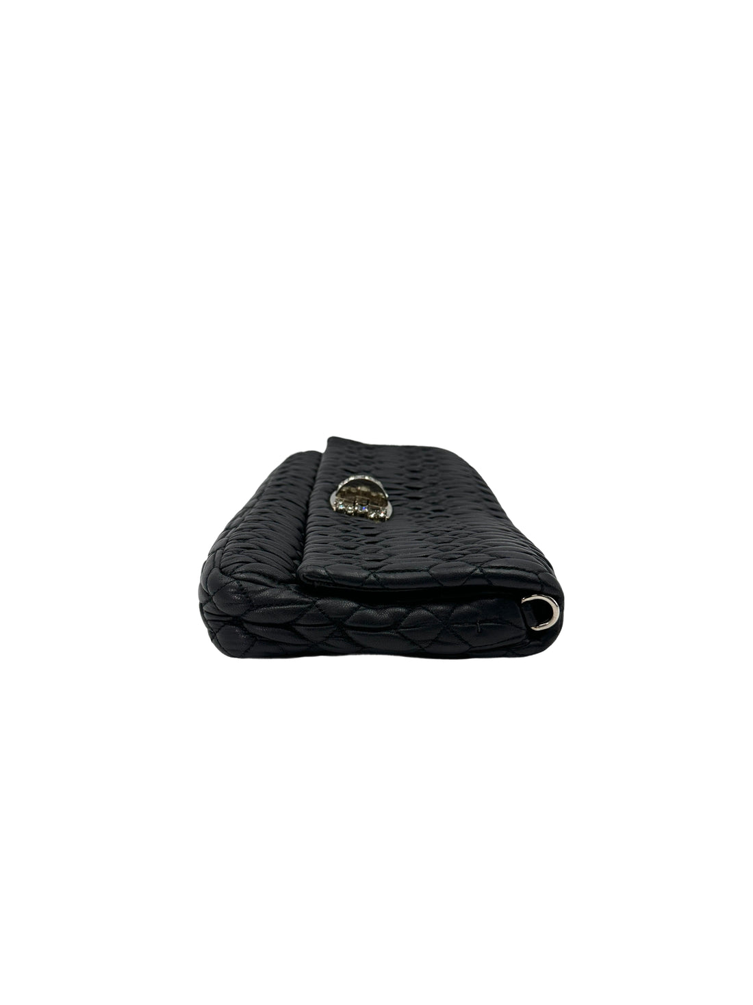 Miu Miu Black Nappa Leather Crystal Cloquet Shoulder Bag MM33