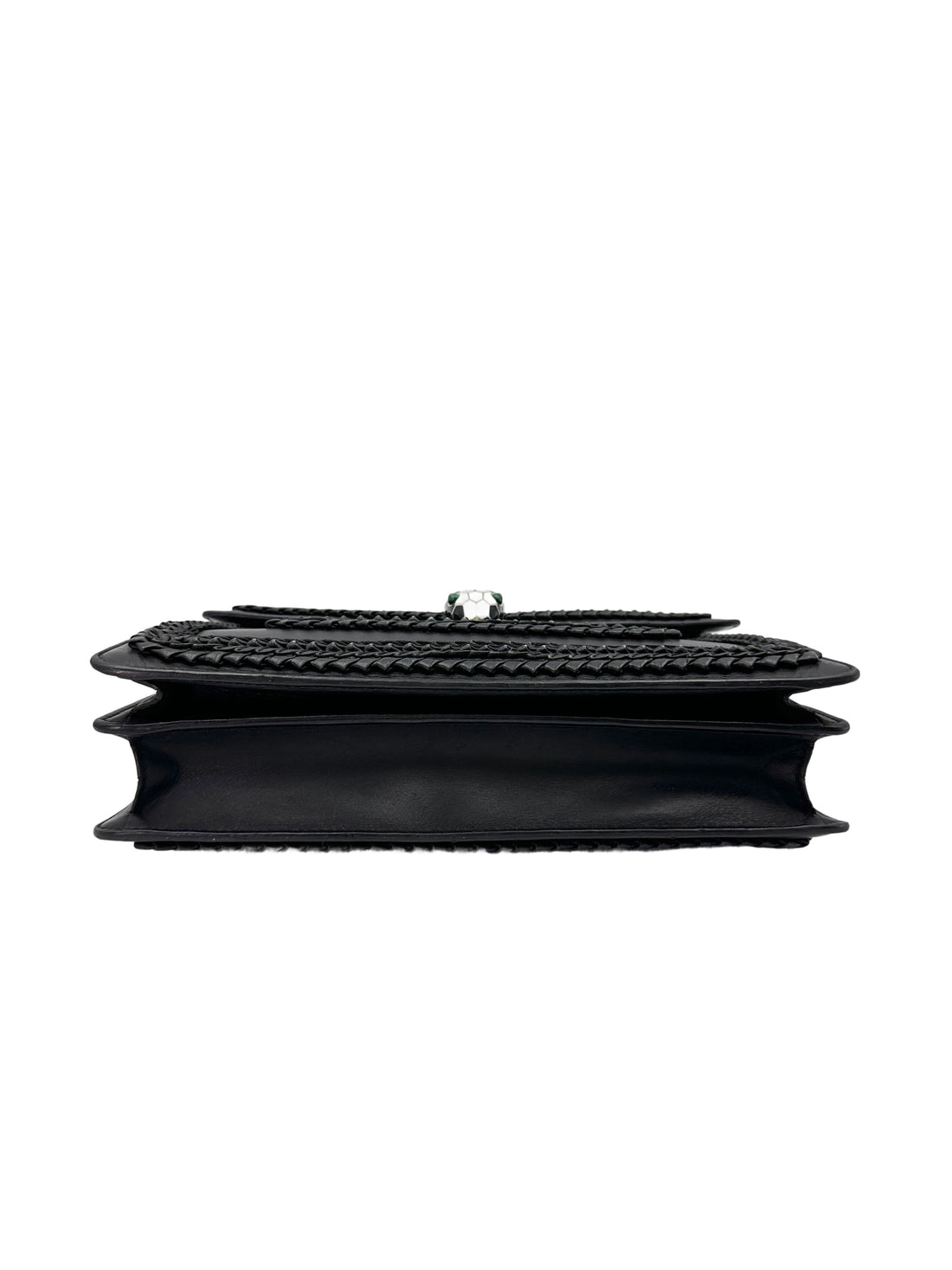 Bvlgari Serpenti Forever Black Leather Shoulder Bag BS40