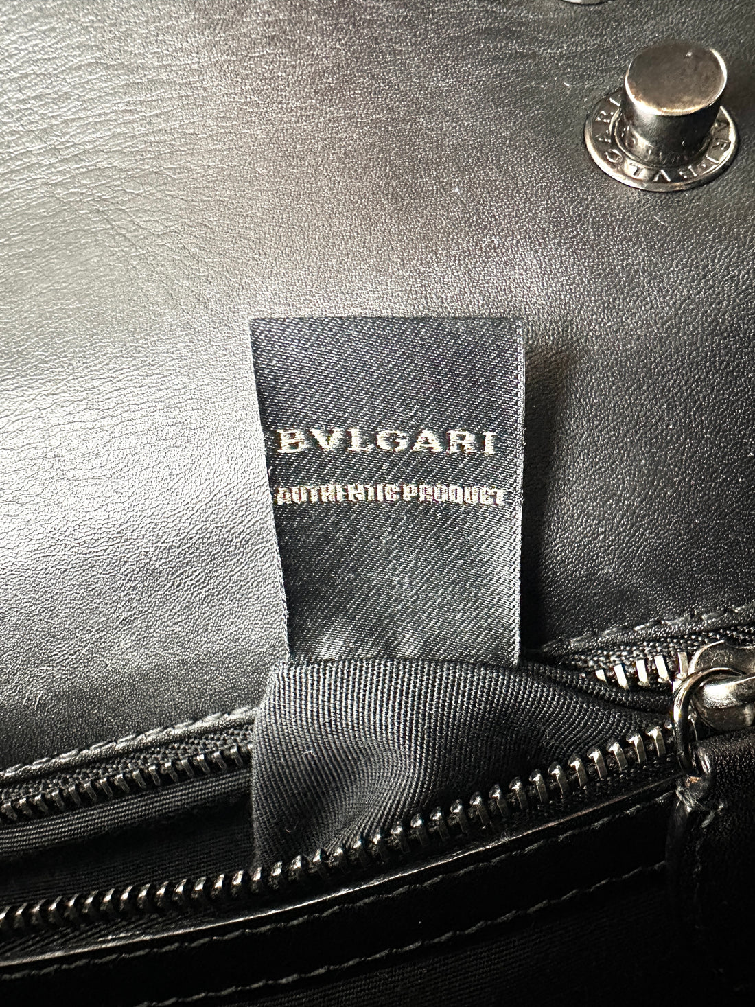Bvlgari Serpenti Forever Black Leather Shoulder Bag BS40