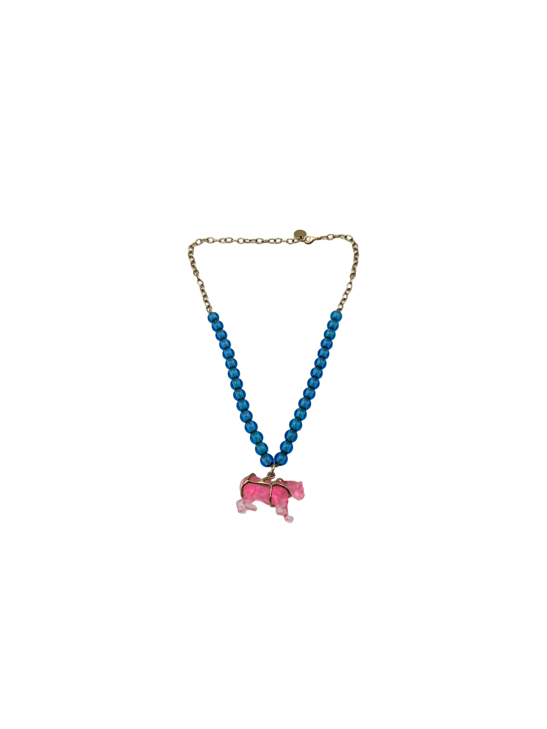 Christian Dior Transparent Pink Leopard Necklace DR711