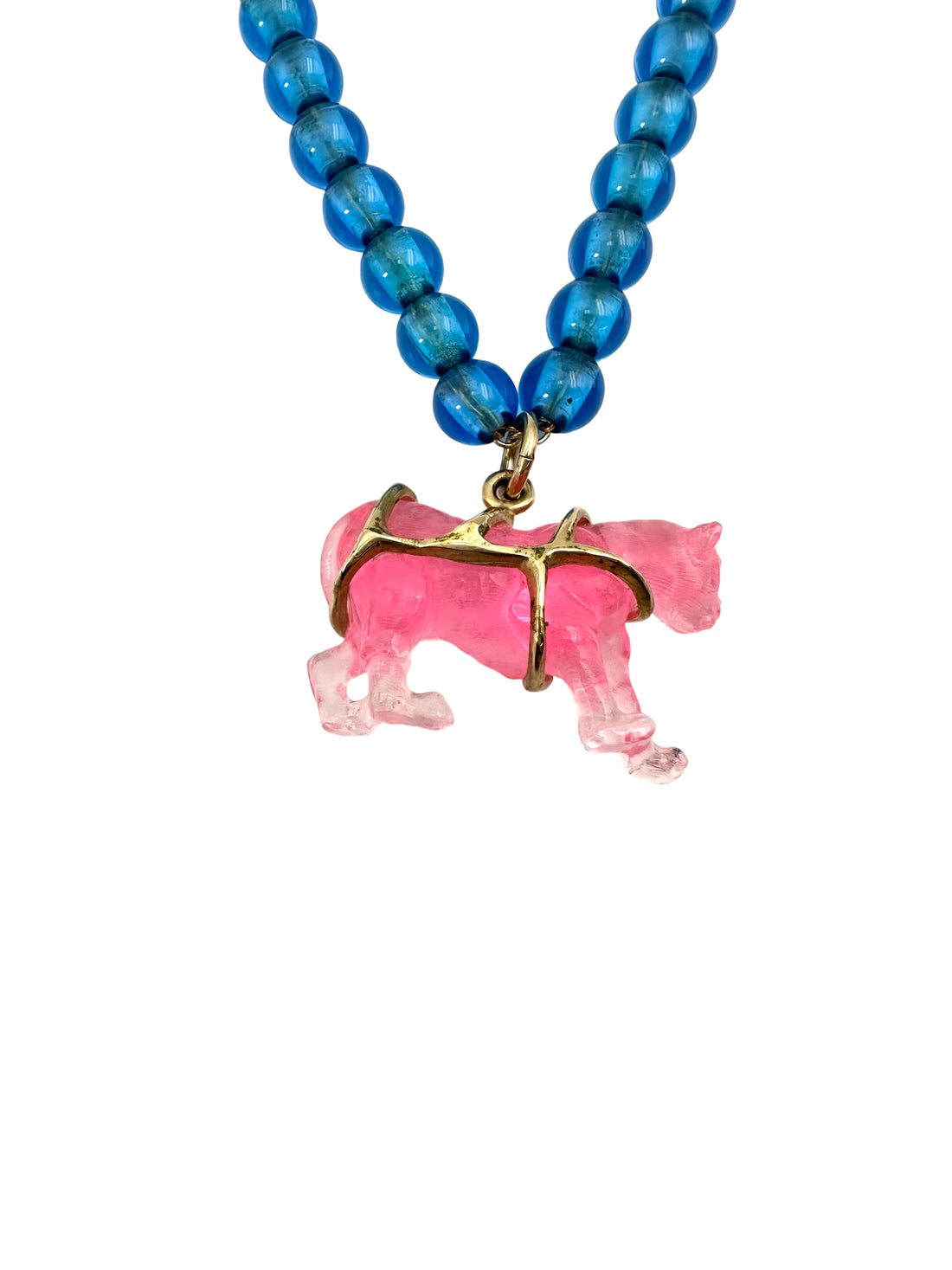 Christian Dior Transparent Pink Leopard Necklace DR711