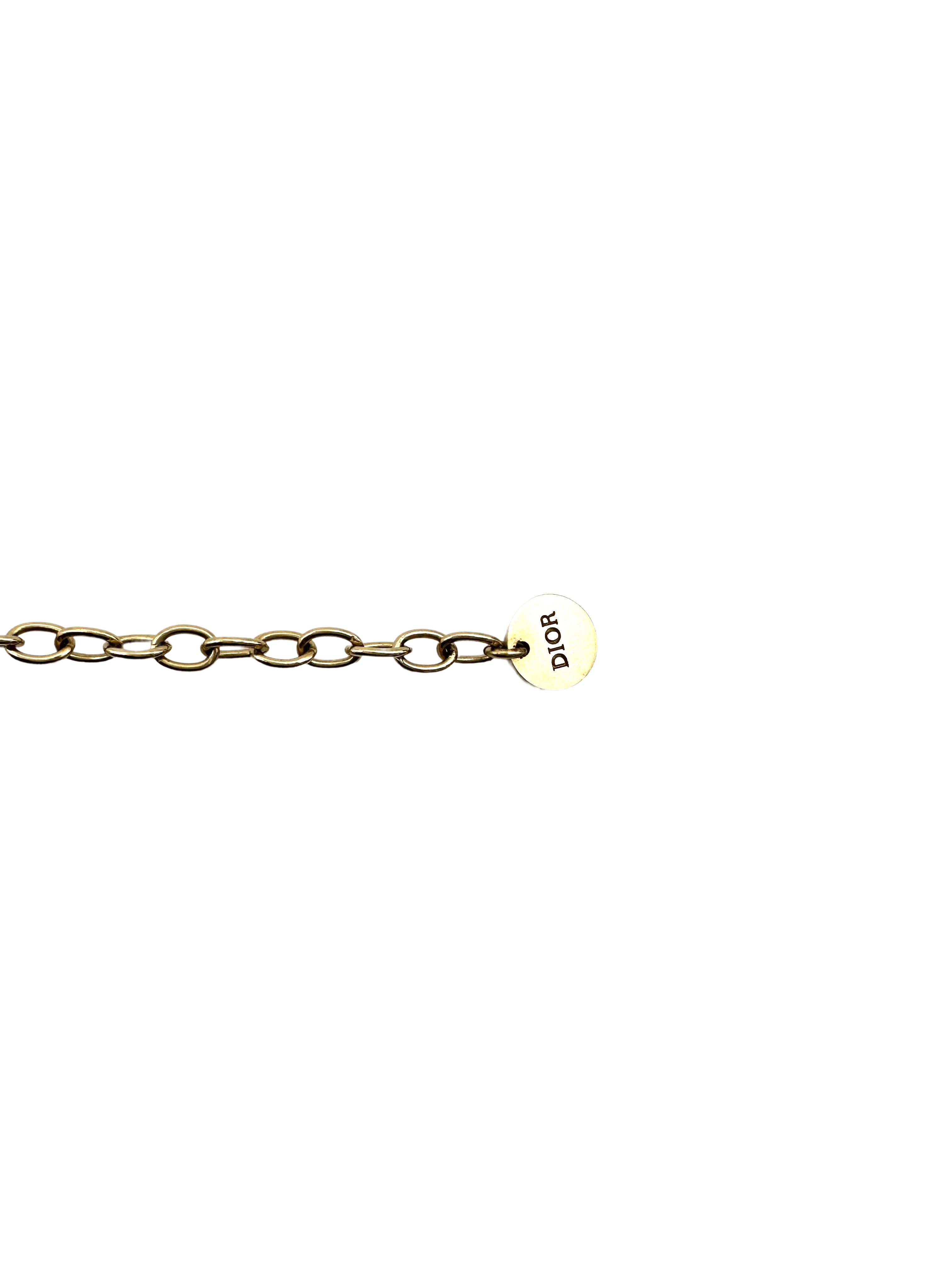 Christian Dior Transparent Pink Leopard Necklace DR711