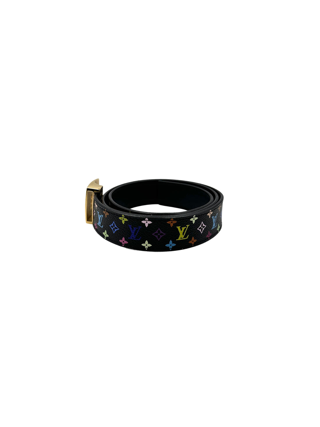 Louis Vuitton Black Multicolor Monogram Canvas Belt LV2547
