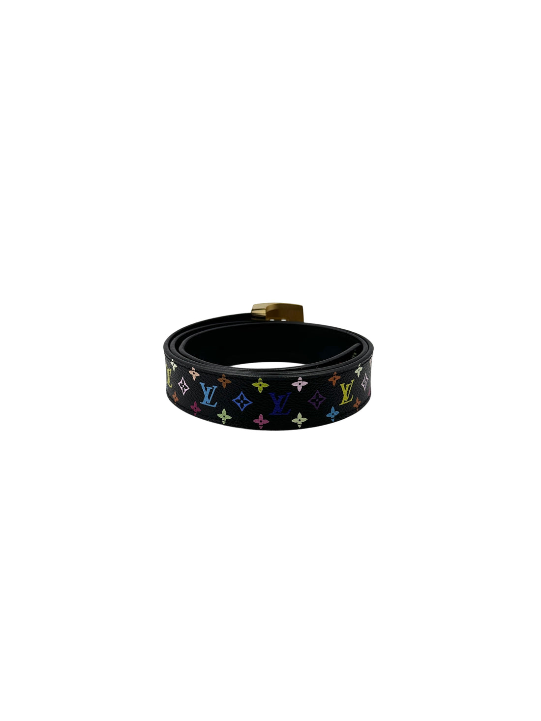 Louis Vuitton Black Multicolor Monogram Canvas Belt LV2547
