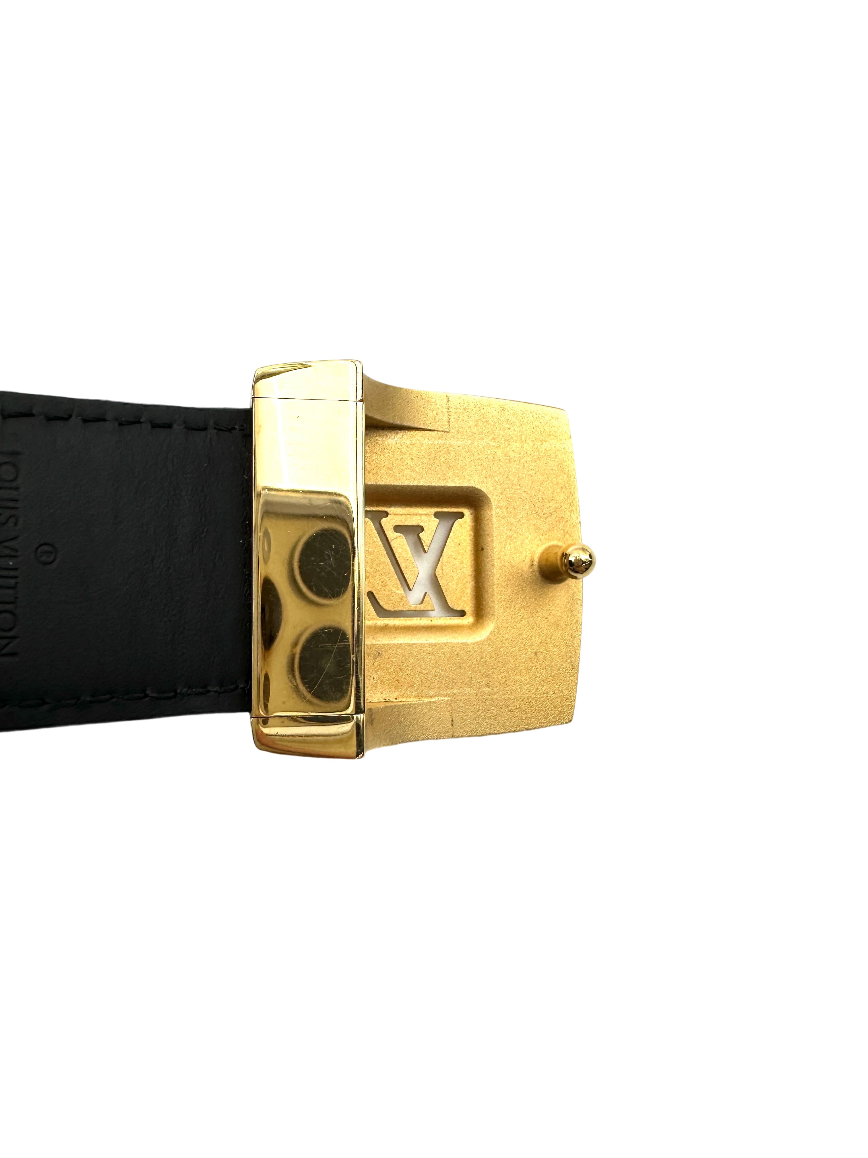 Louis Vuitton Black Multicolor Monogram Canvas Belt LV2547