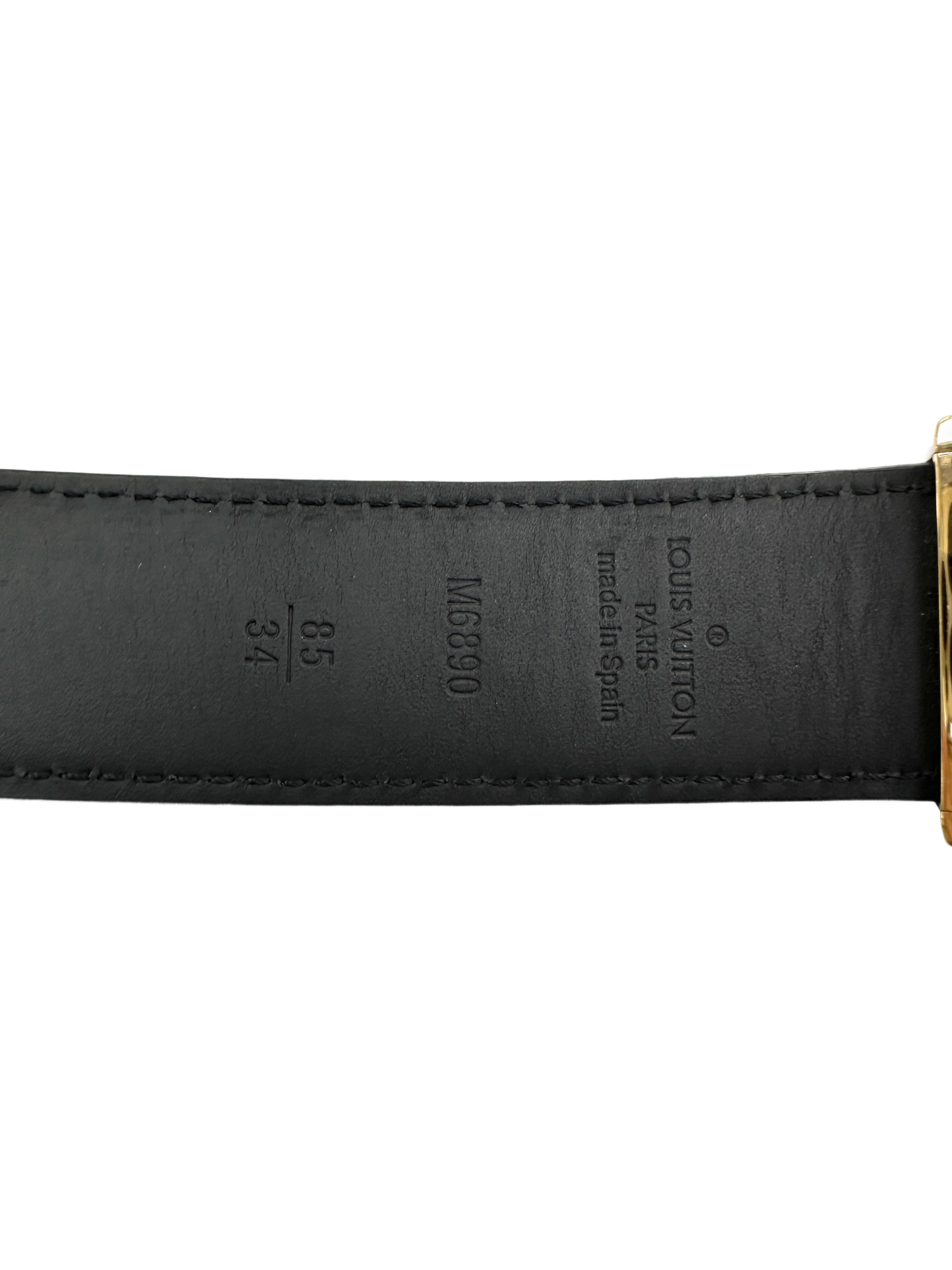 Louis Vuitton Black Multicolor Monogram Canvas Belt LV2547