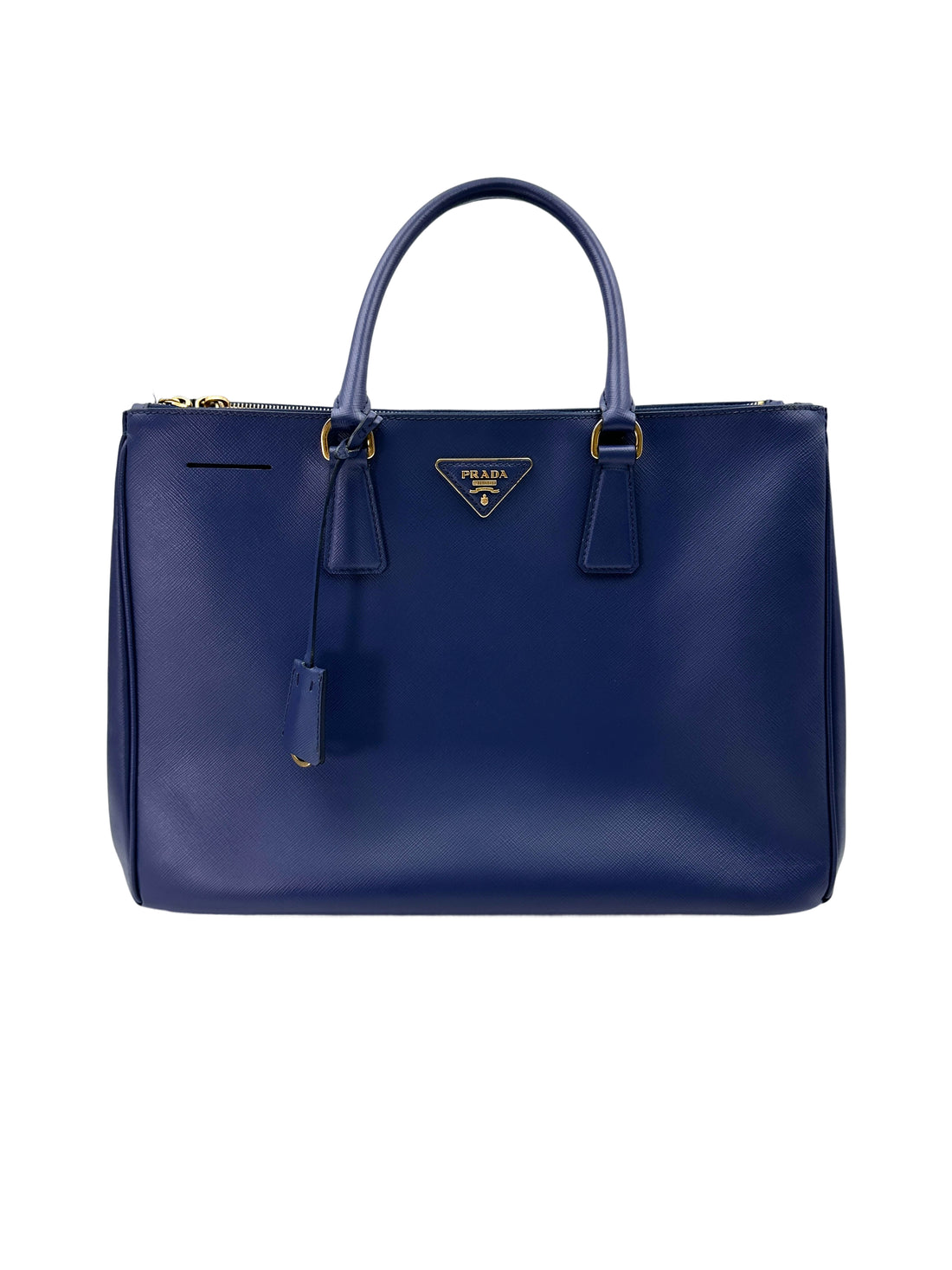 Prada Galleria Blue Saffiano Leather Handle Bag PR297