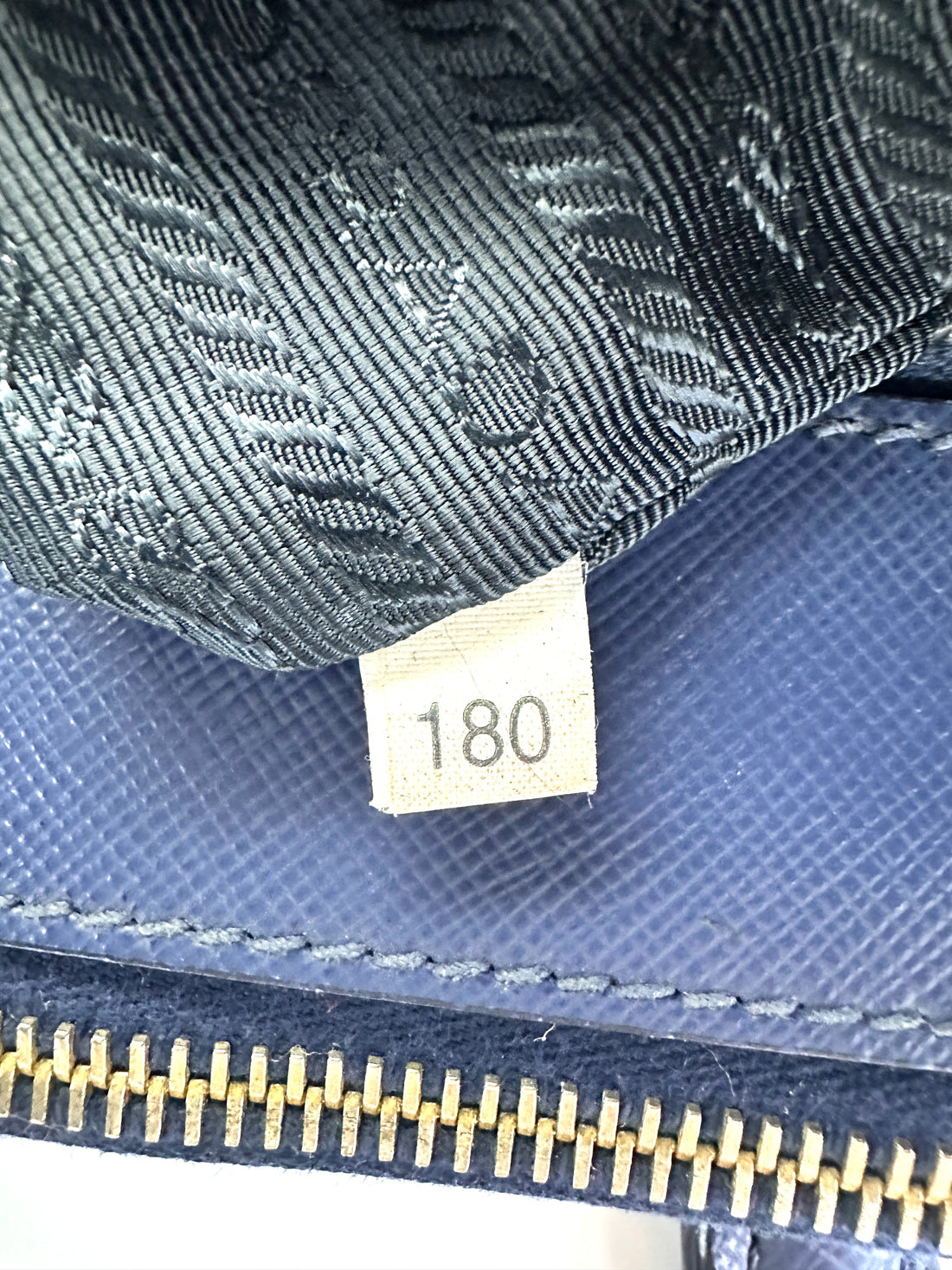 Prada Galleria Blue Saffiano Leather Handle Bag PR297
