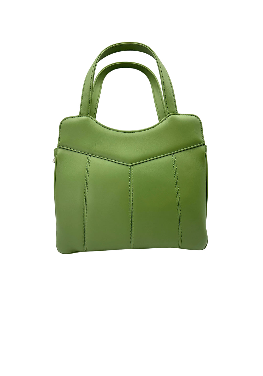 Gucci Petite Green Leather Tote Handle Bag GG899