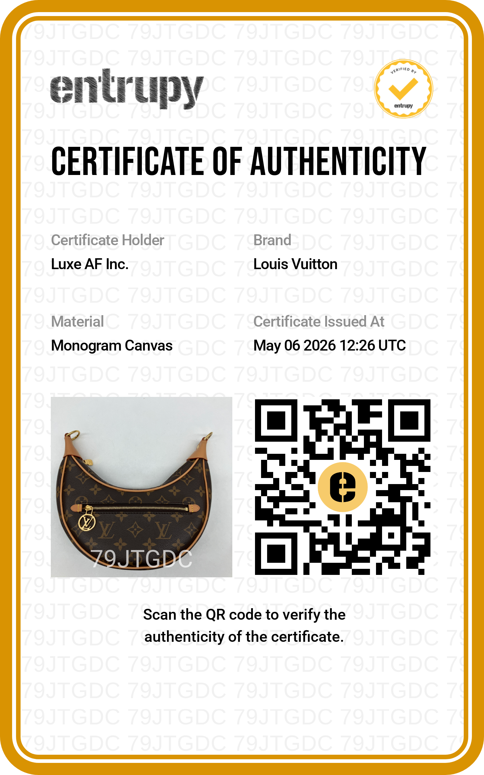Louis Vuitton Loop Monogram Canvas Shoulder Bag LV2552