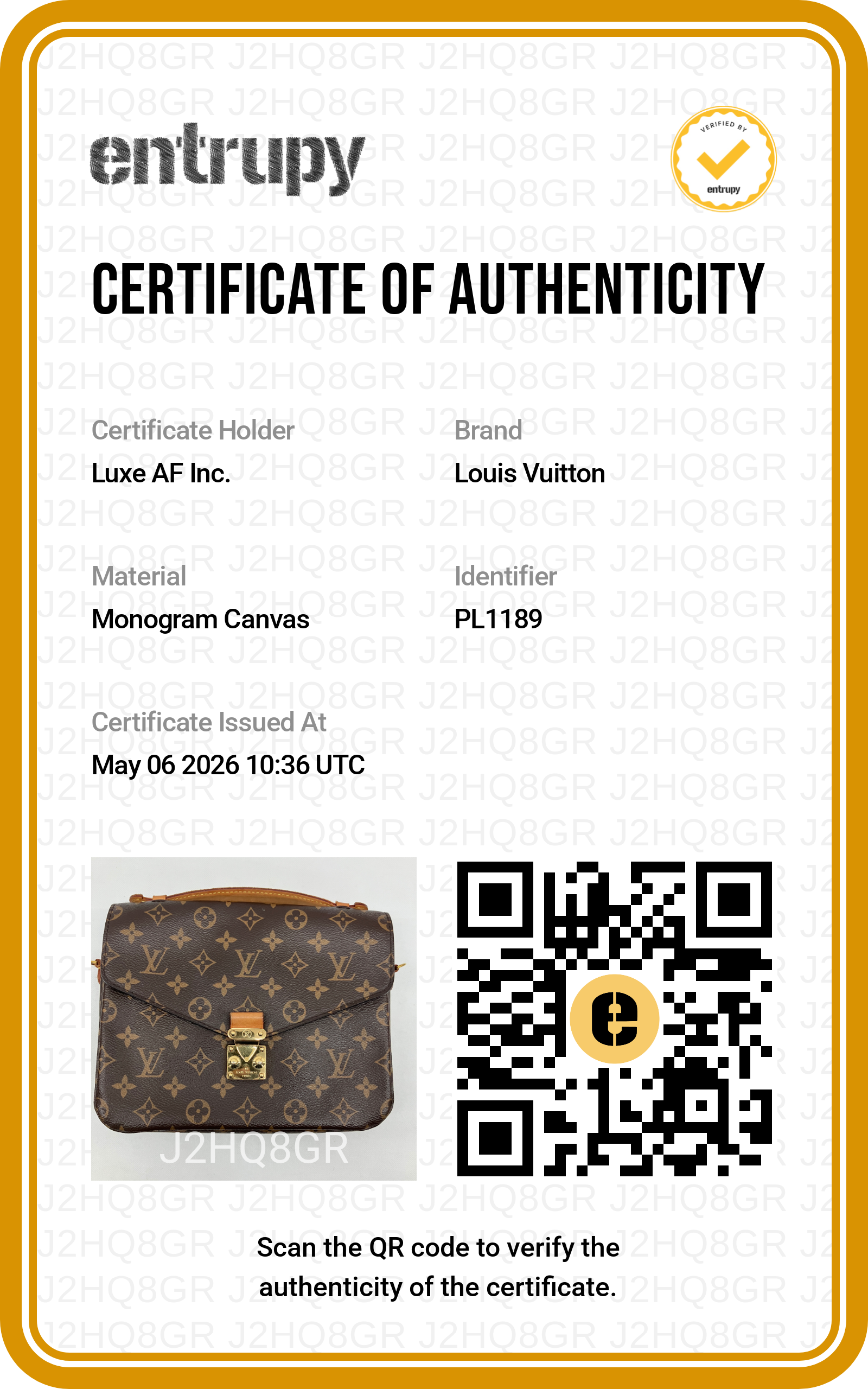 Louis Vuitton Monogram Canvas Pochette Metis LV2703