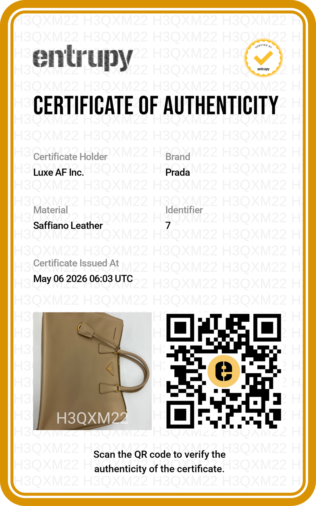 Prada Galleria Beige Saffiano Leather Handle Bag PR319