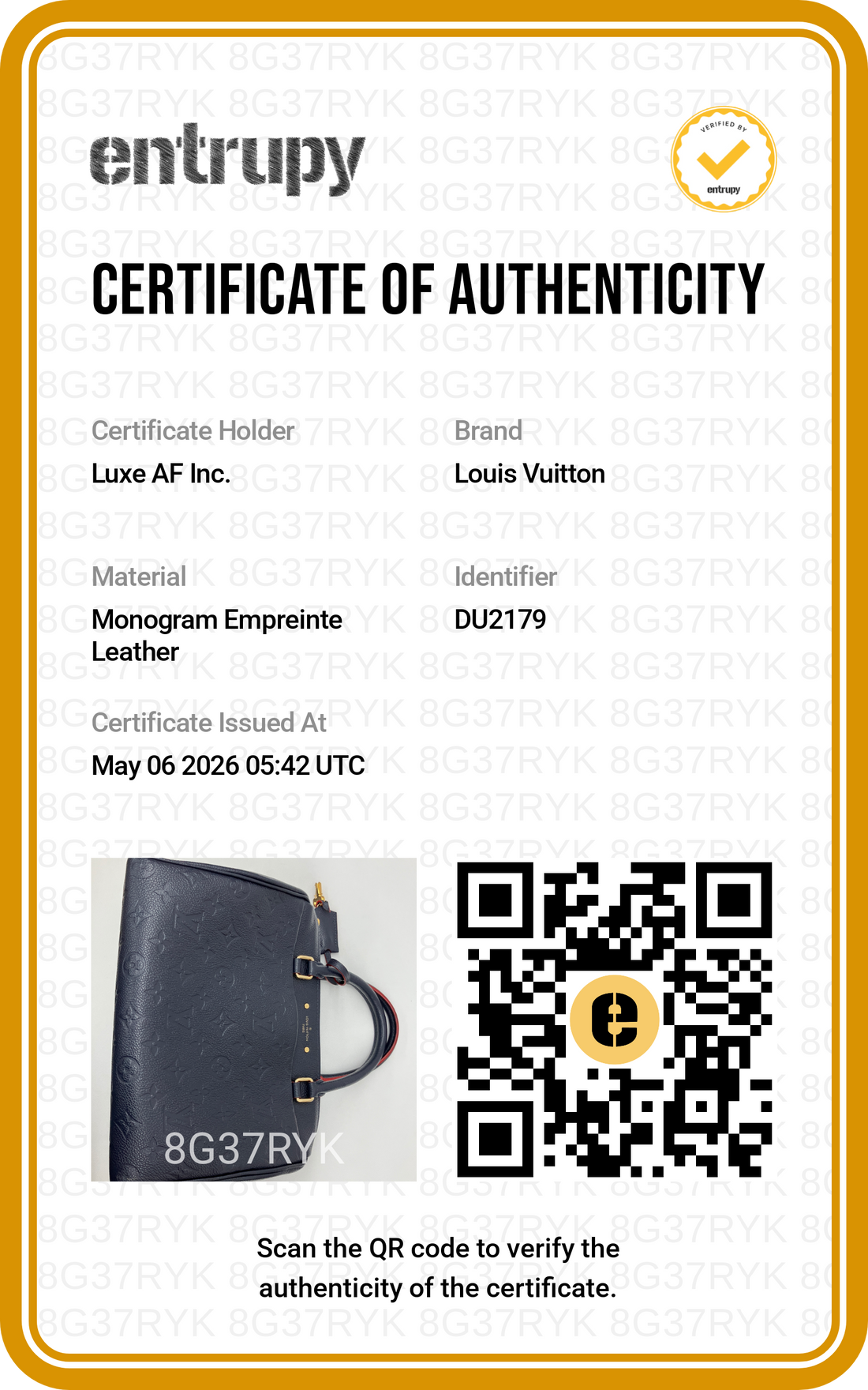 Louis Vuitton Speedy25 Navy Monogram Empreinte Leather Handle Bag LV2545