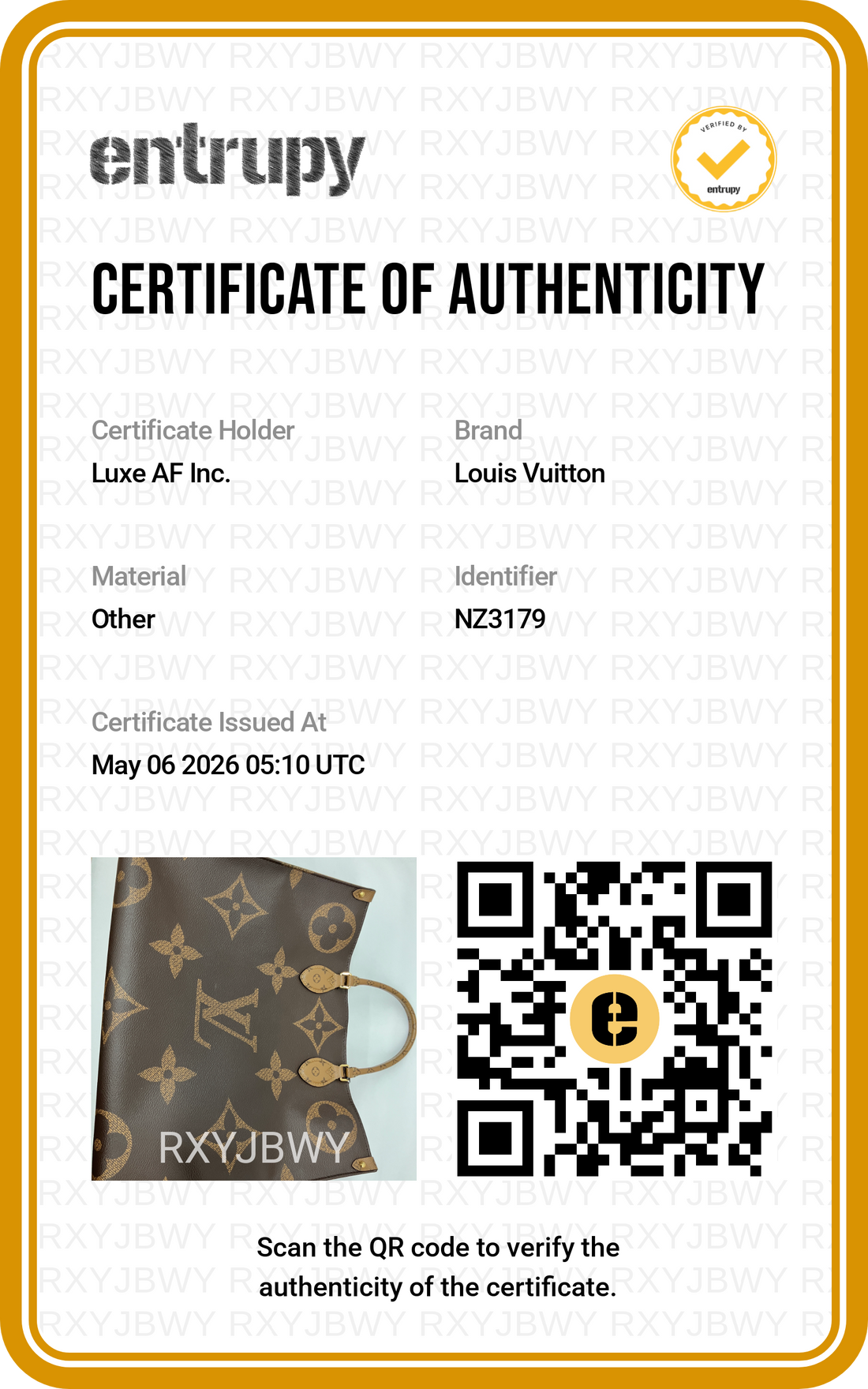 Louis Vuitton OnTheGo GM Brown Monogram Canvas Tote Handle Bag LV2551