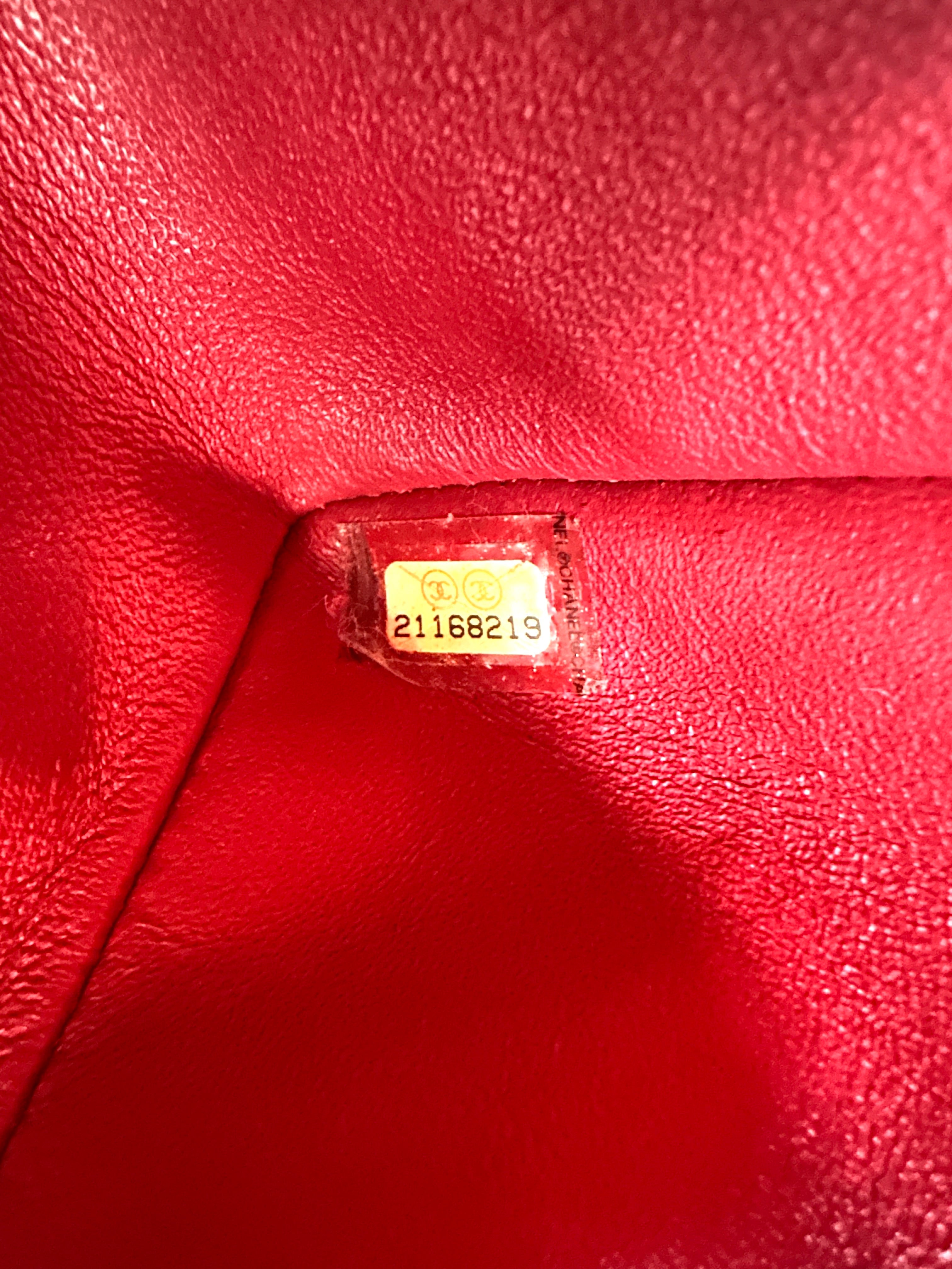 Chanel Classic Flap Red Chevron Quilted Leather Shoulder Bag With Gold Buckle(21***19) CC1859